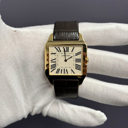 Cartier Santos 32mm Ivory Dial Watch Ref# W2008751 - Happy Jewelers Fine Jewelry Lifetime Warranty