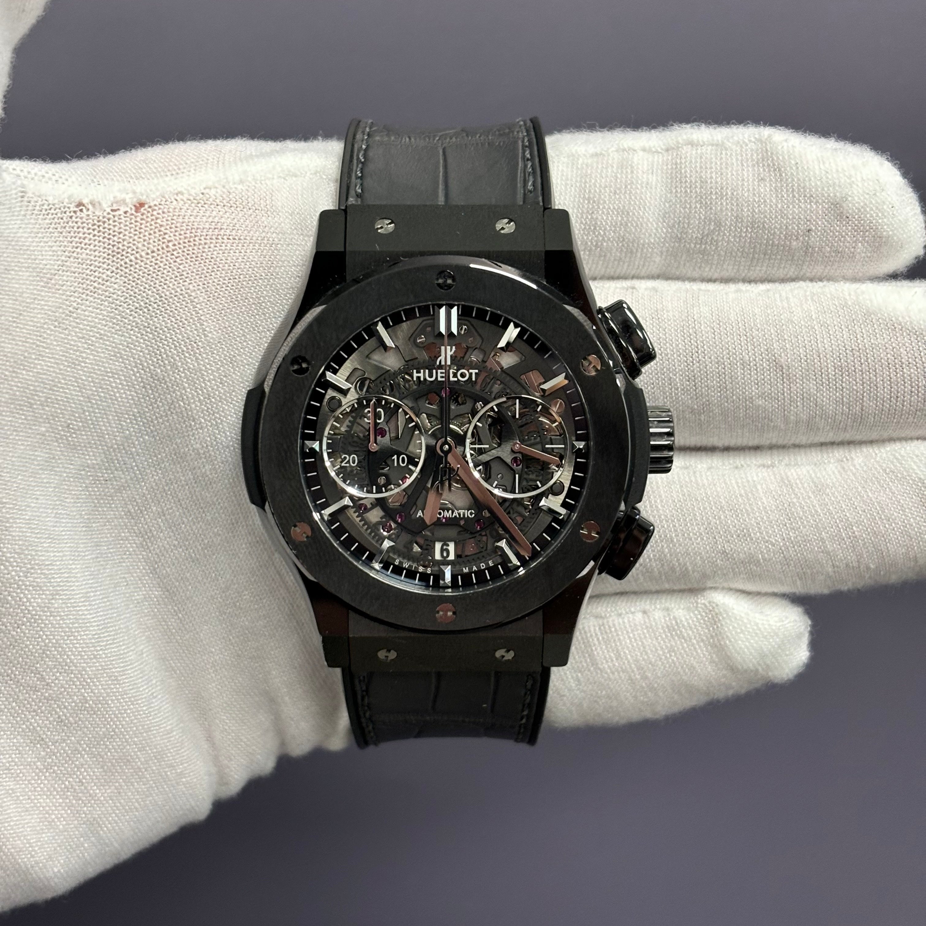 Hublot Classic Fusion 45mm Openwork Dial Watch Ref# 525.CM.0170.RX - Happy Jewelers Fine Jewelry Lifetime Warranty