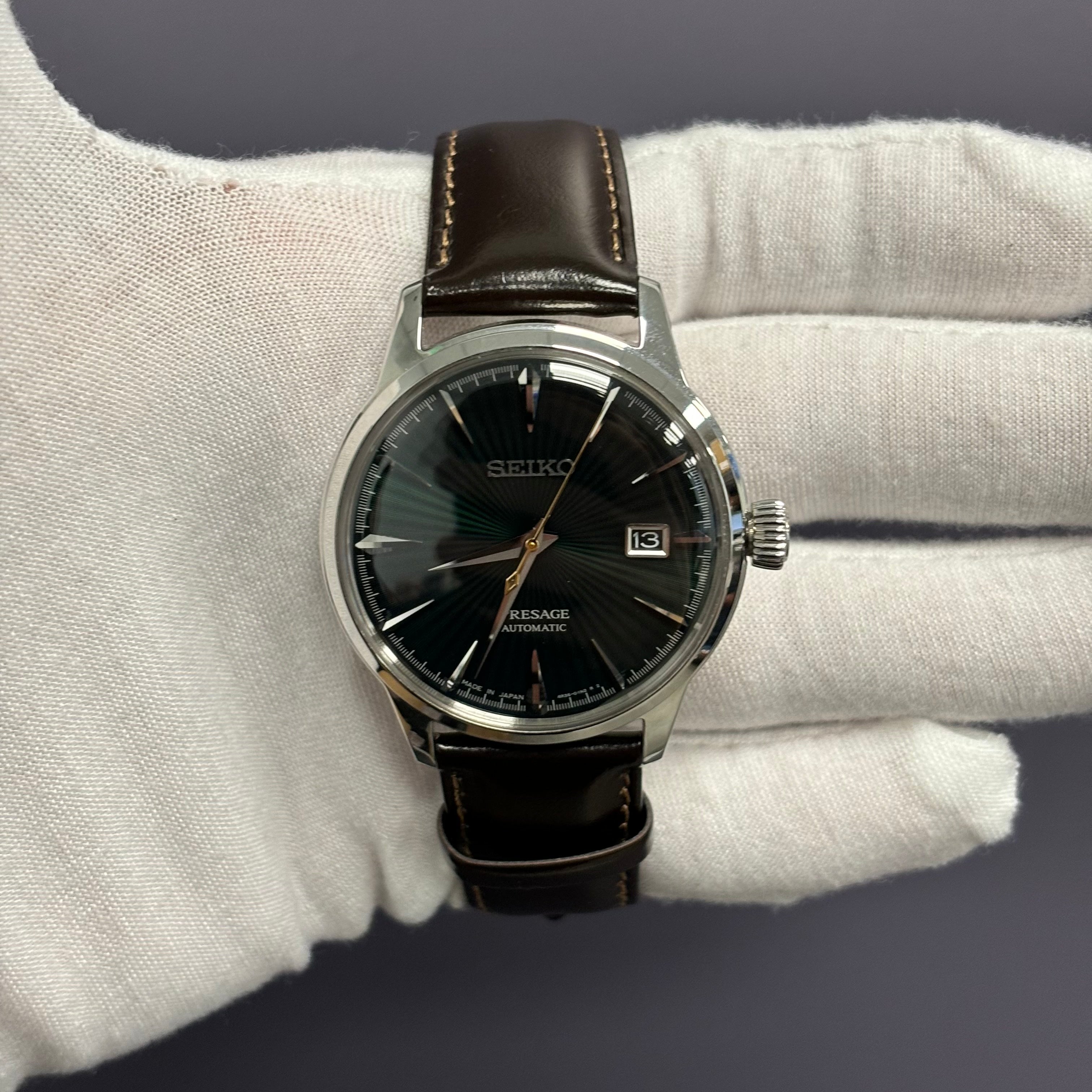 Seiko Presage 40.5mm Green Dial Watch Ref# SRPD37 - Happy Jewelers Fine Jewelry Lifetime Warranty