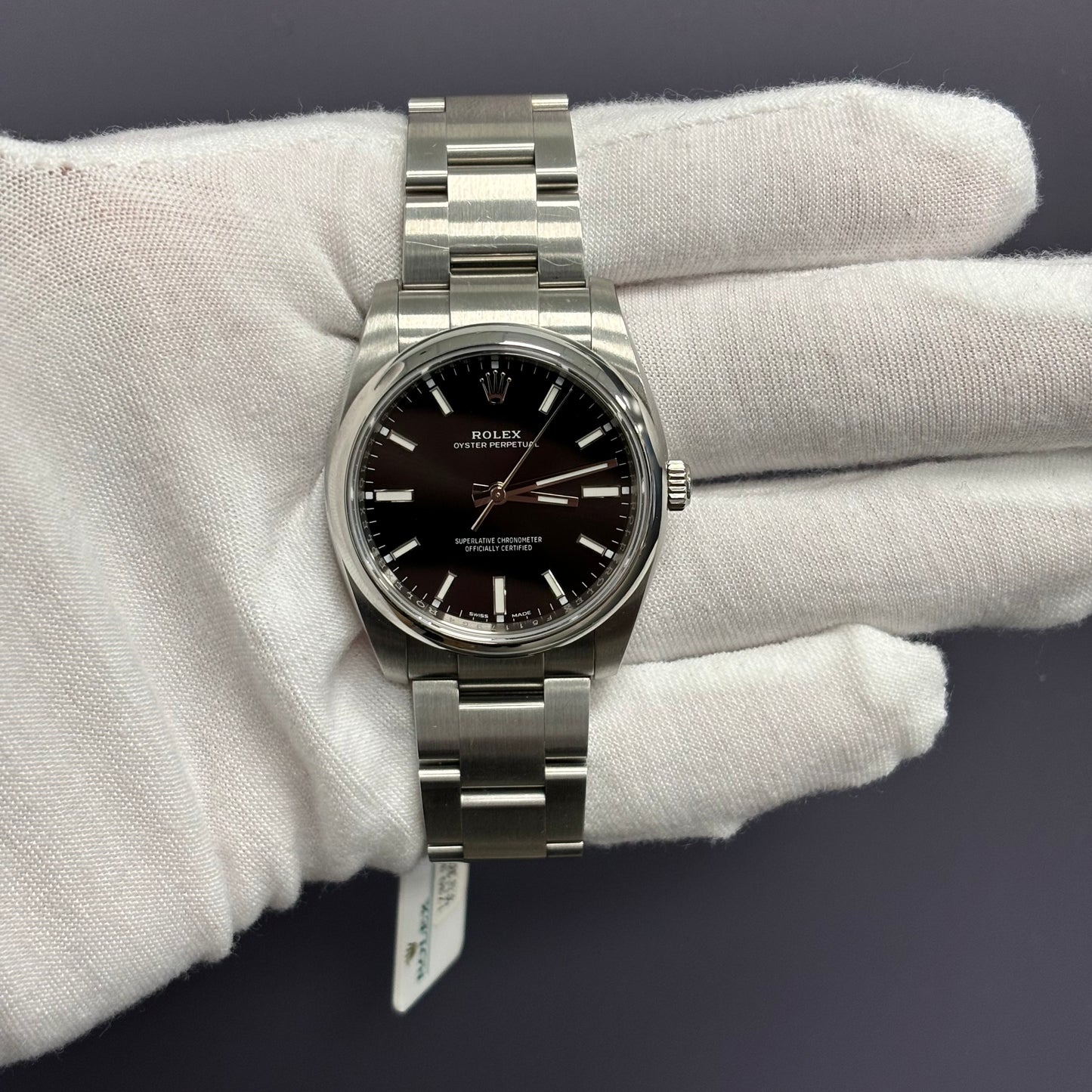 Rolex oyster perpetual 34mm black sale