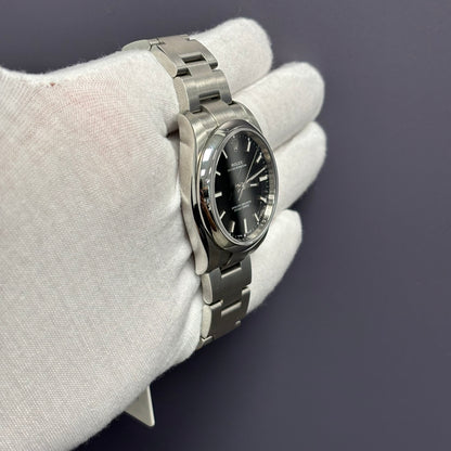 Rolex Oyster Perpetual 34mm Black Dial Watch Ref# 114200 - Happy Jewelers Fine Jewelry Lifetime Warranty