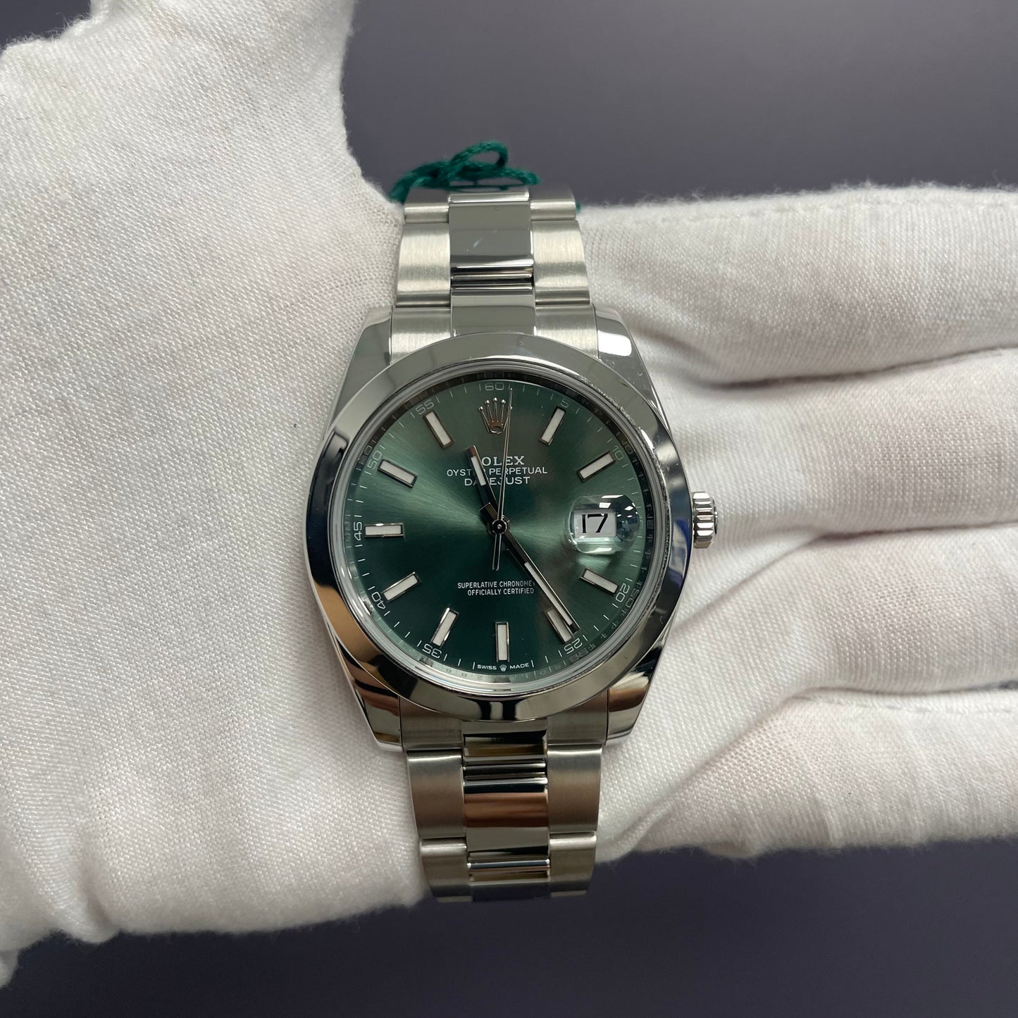 Rolex Datejust 41mm Green Dial Watch Ref# 126300