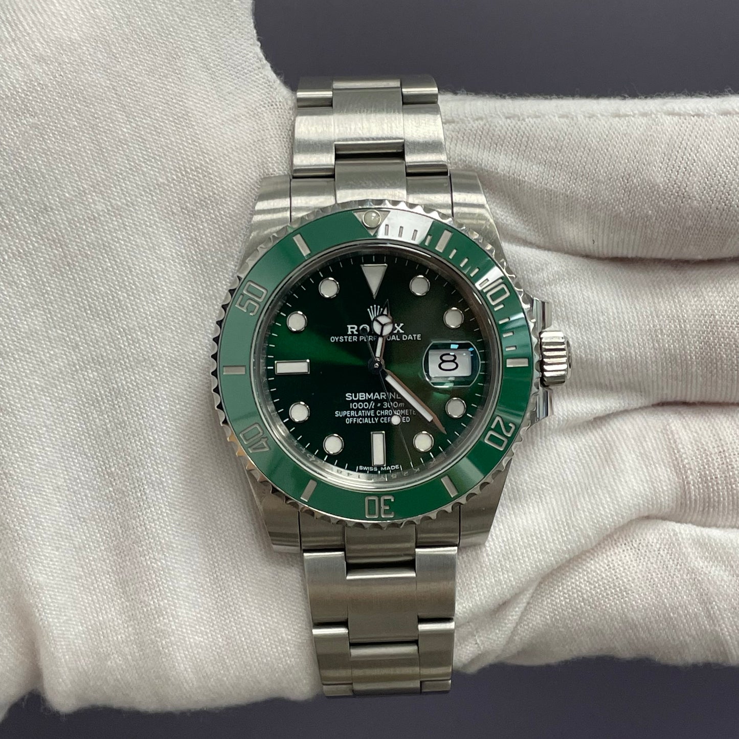 Rolex Submariner 40mm Green Dial Watch Ref# 116610LV