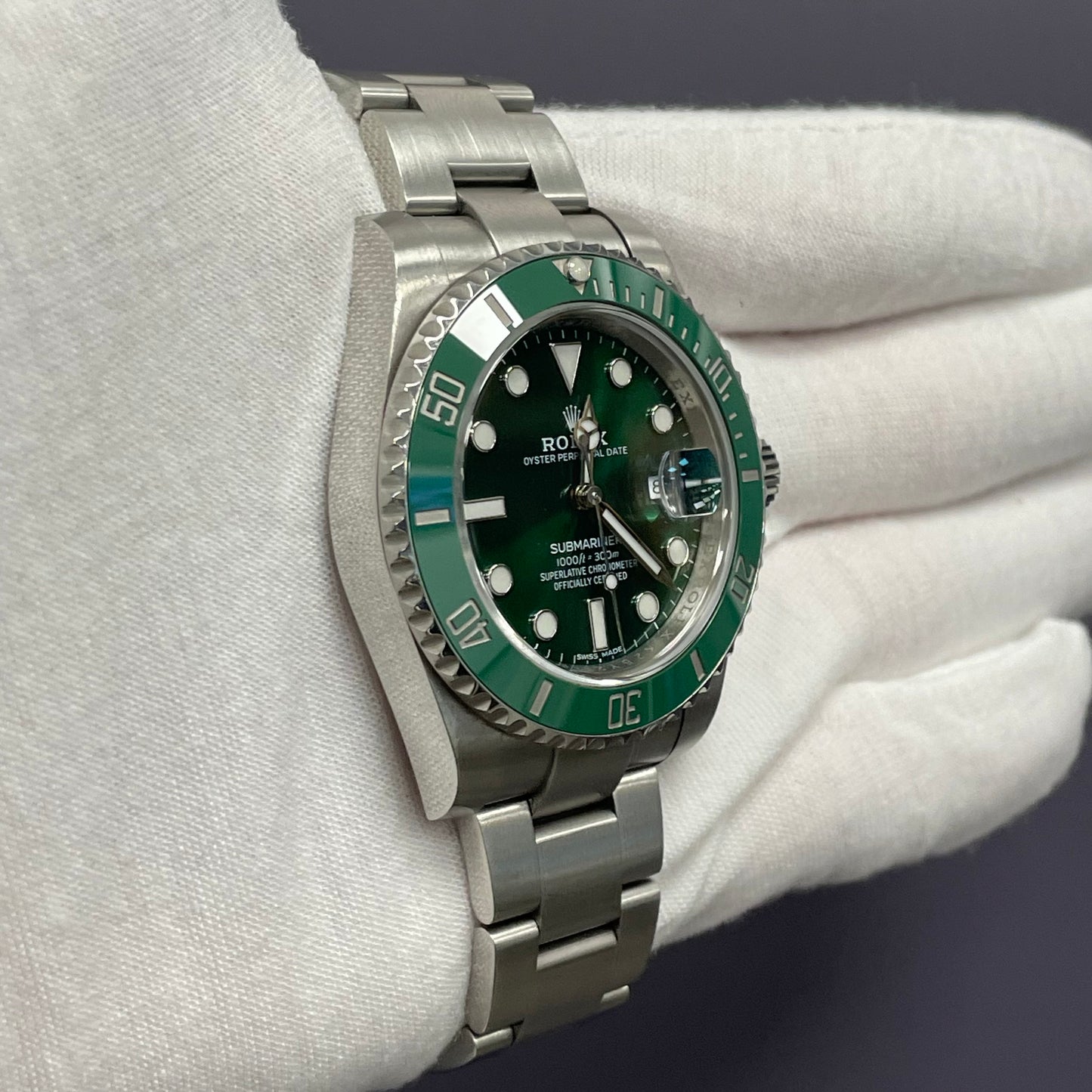 Rolex Submariner 40mm Green Dial Watch Ref# 116610LV