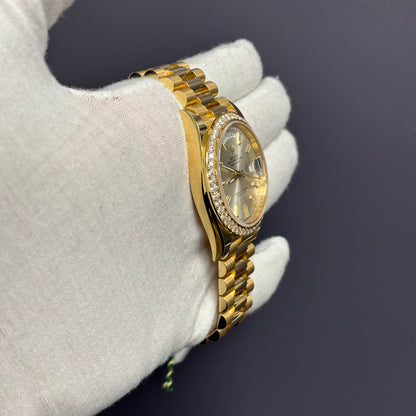 Rolex Day-Date 40mm Silver Dial Watch Ref# 228348RBR - Happy Jewelers Fine Jewelry Lifetime Warranty