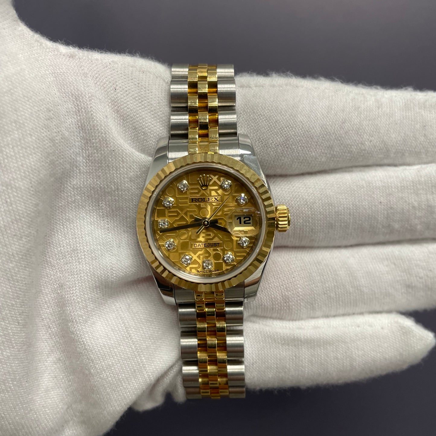 Rolex Datejust 26mm Champagne Dial Watch Ref# 179173