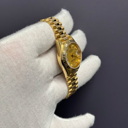 Rolex Datejust 26mm Yellow Dial Watch Ref# 69178 - Happy Jewelers Fine Jewelry Lifetime Warranty