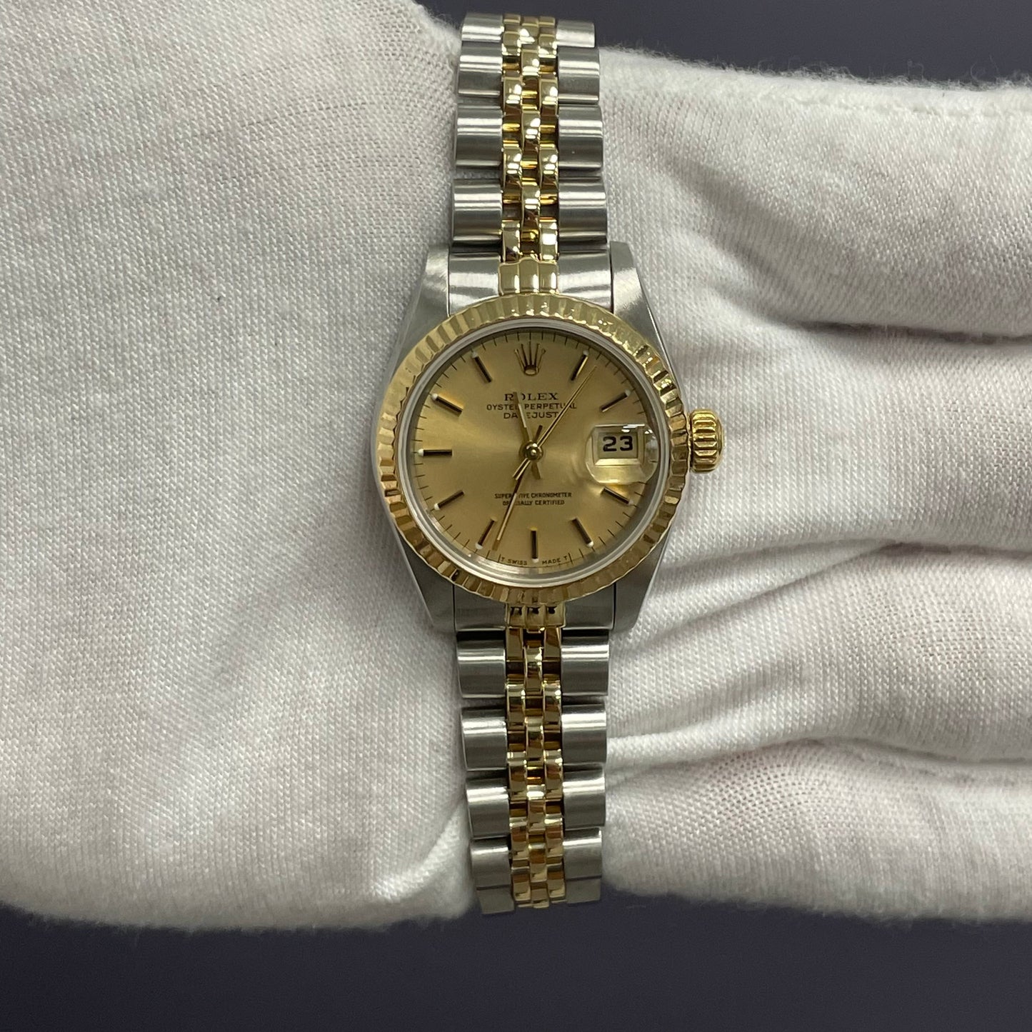 Rolex Datejust 26mm Champagne Dial Watch Ref# 69173