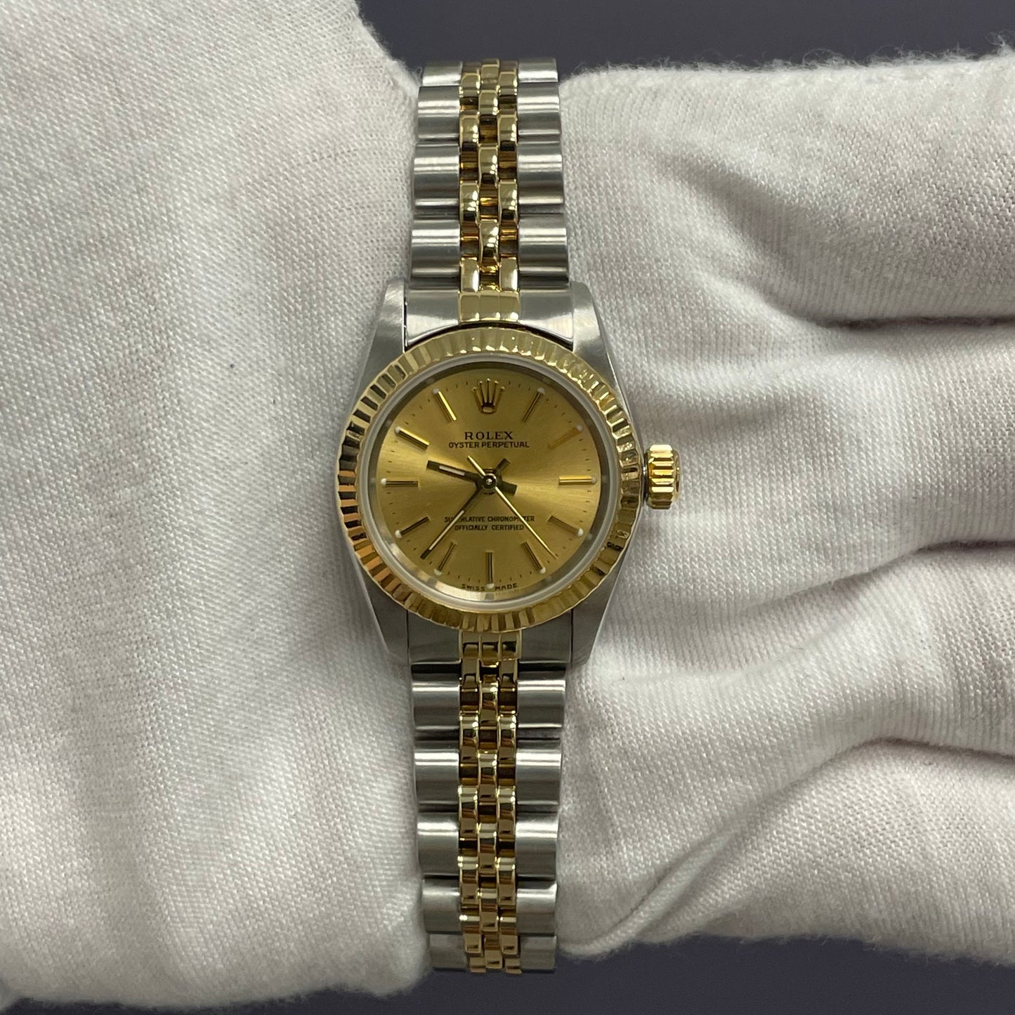 Rolex Datejust 26mm Champagne Dial Watch Ref# 69173