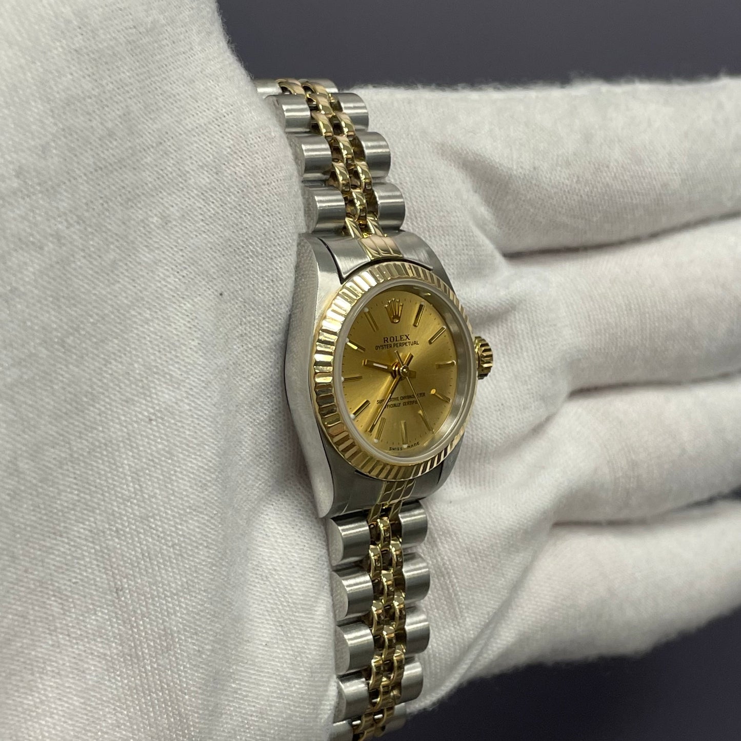 Rolex Datejust 26mm Champagne Dial Watch Ref# 69173