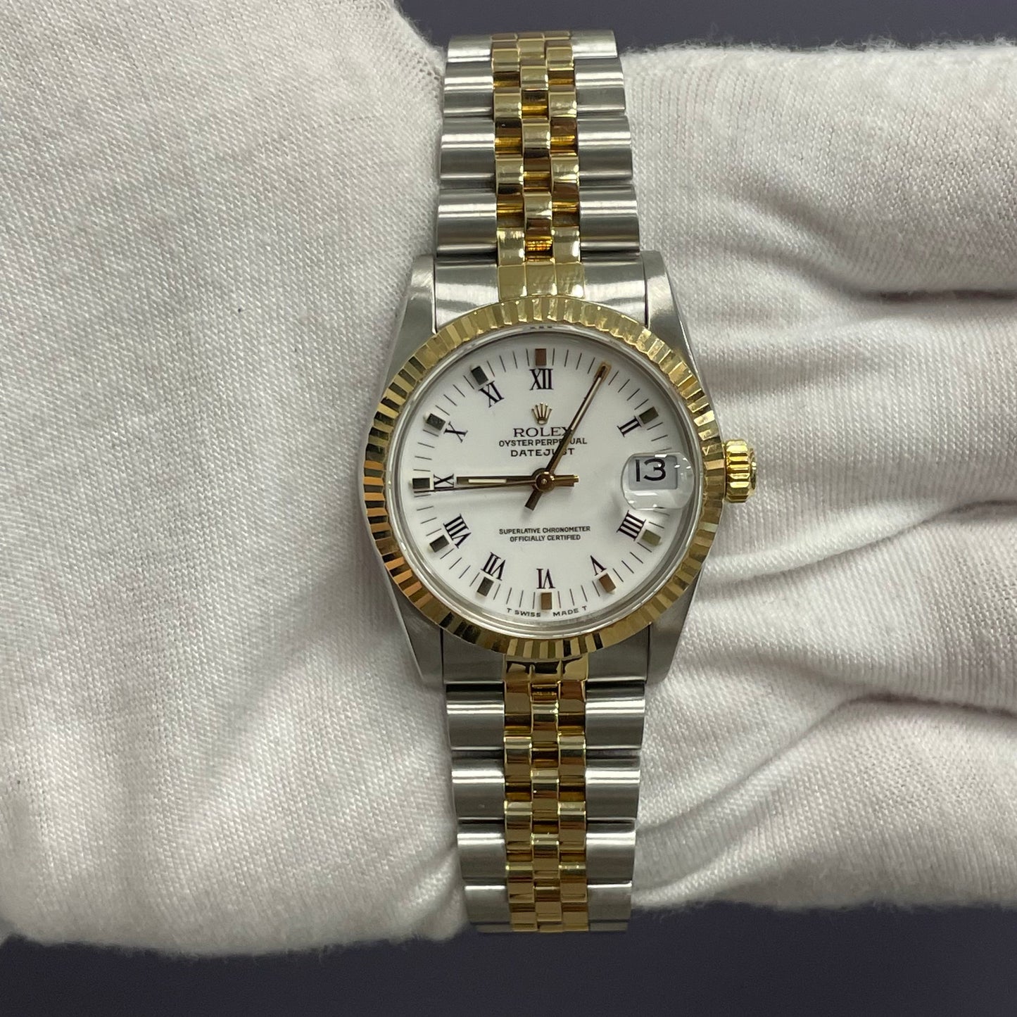 Rolex Datejust 31mm White Dial Watch Ref# 68273