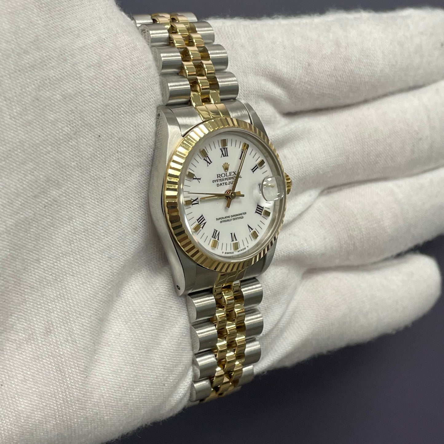 Rolex Datejust 31mm White Dial Watch Ref# 68273