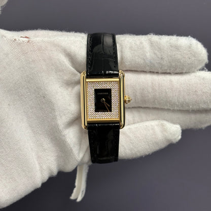 Cartier Tank 22mm Pave Dial Watch Ref# WGTA0269 - Happy Jewelers Fine Jewelry Lifetime Warranty