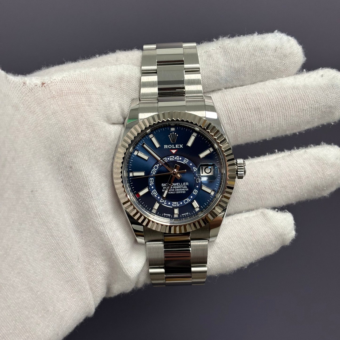 Rolex Sky-Dweller 42mm Blue Dial Watch Ref# 326934