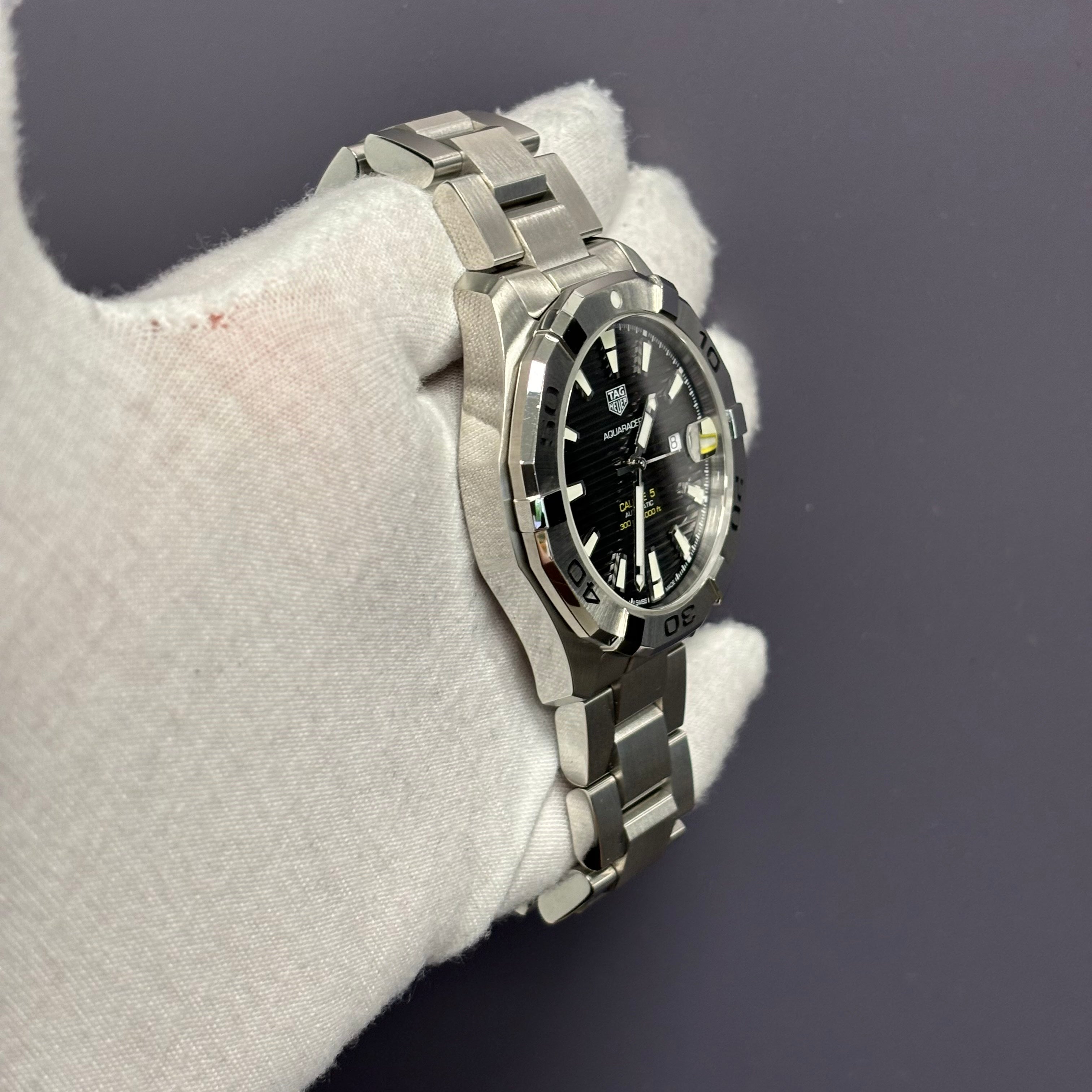 Tag Heuer Aquaracer 43mm Black Dial Watch Ref# WBP208B-0 - Happy Jewelers Fine Jewelry Lifetime Warranty