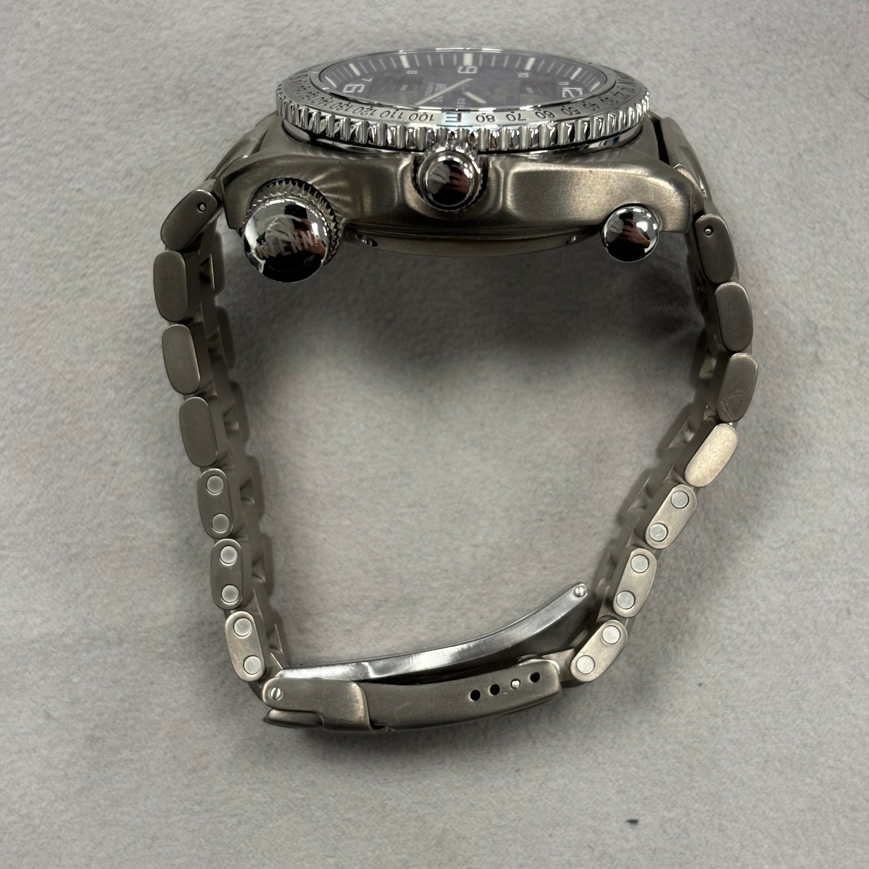 Breitling Emergency 43mm Blue Dial Watch Ref# E56321 - Happy Jewelers Fine Jewelry Lifetime Warranty