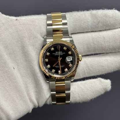 Rolex Datejust 36mm Black Dial Watch Ref# 126233 - Happy Jewelers Fine Jewelry Lifetime Warranty