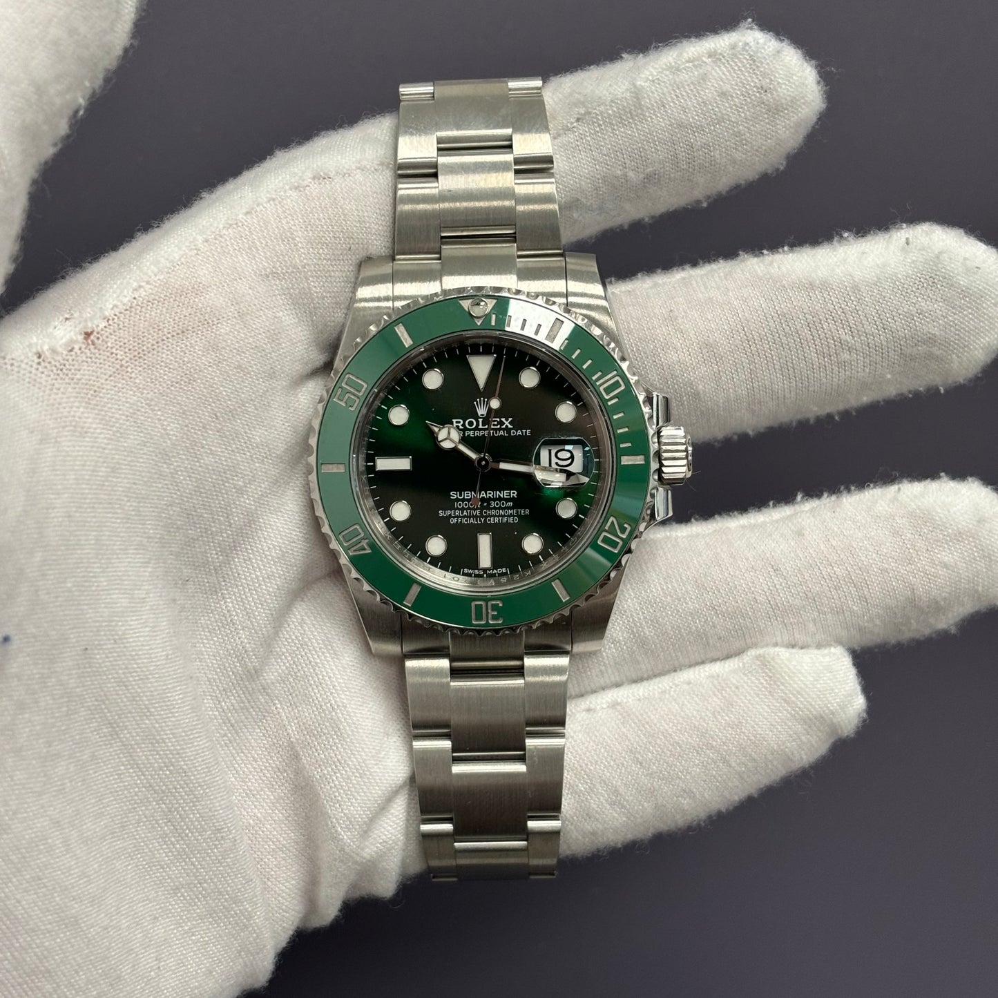 Rolex Submariner 40mm Green Dial Watch Ref# 116610LV