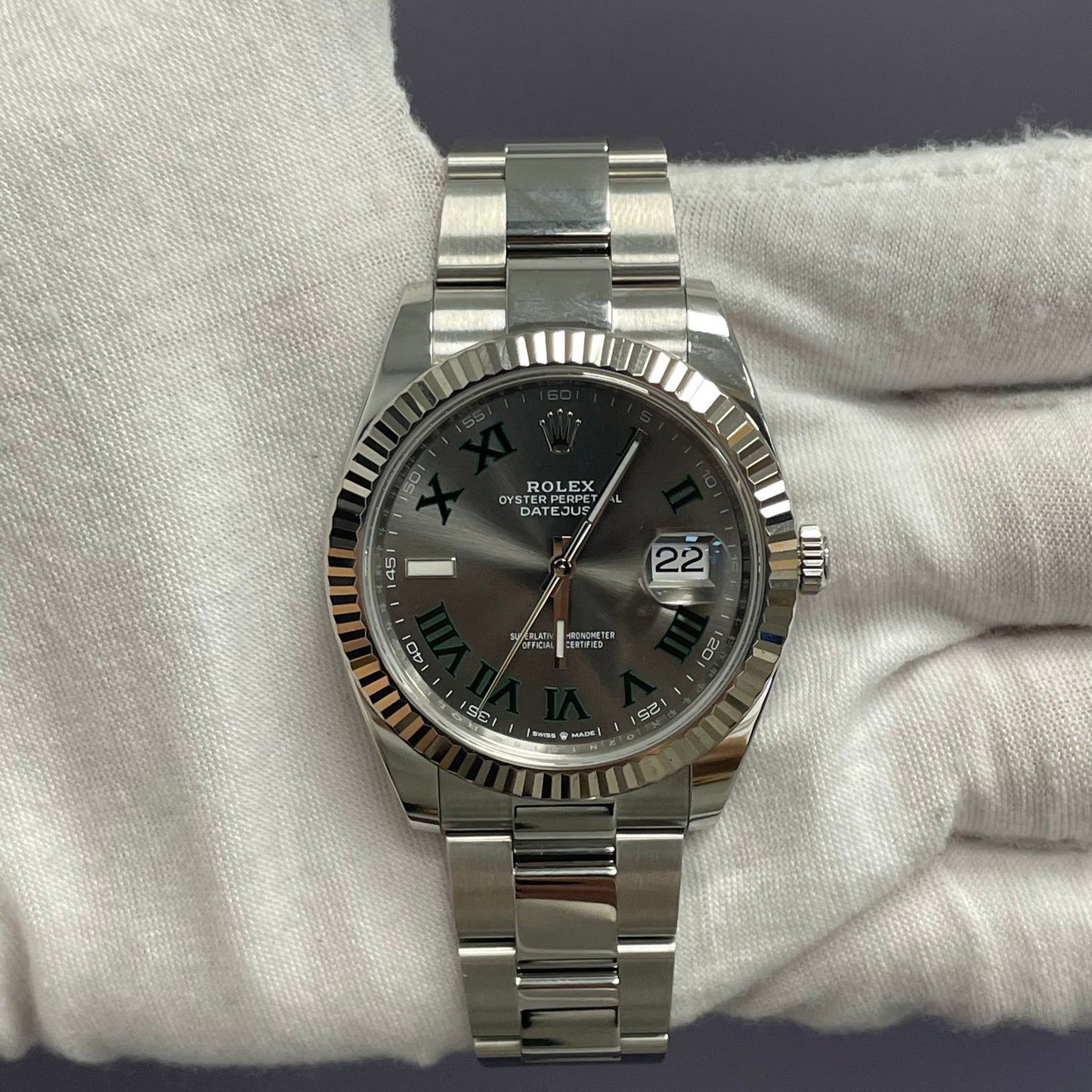 Rolex Datejust 41mm Wimbledon Dial Watch Ref# 126334