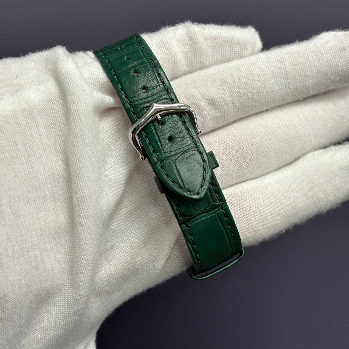 Cartier Tank 25mm Green Dial Watch Ref# WSTA0056