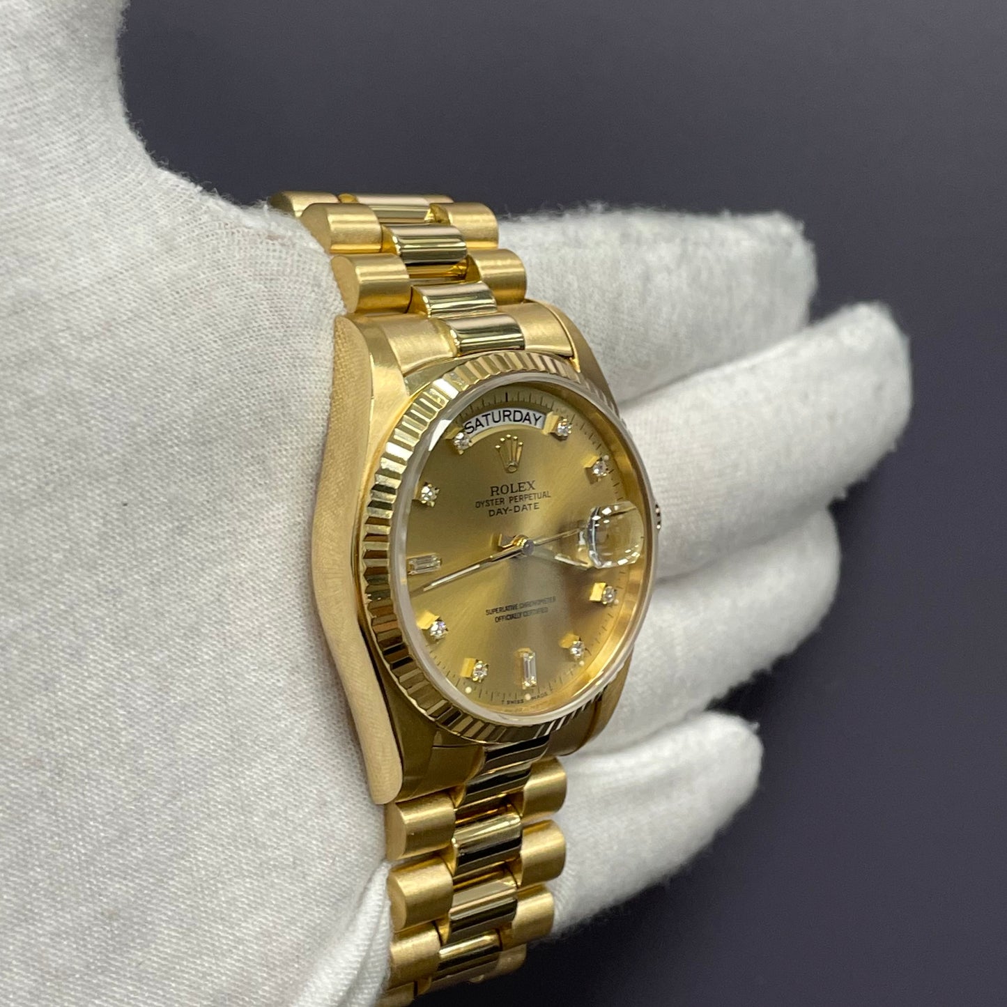 Rolex Day-Date 36mm Champagne Dial Watch Ref# 18038