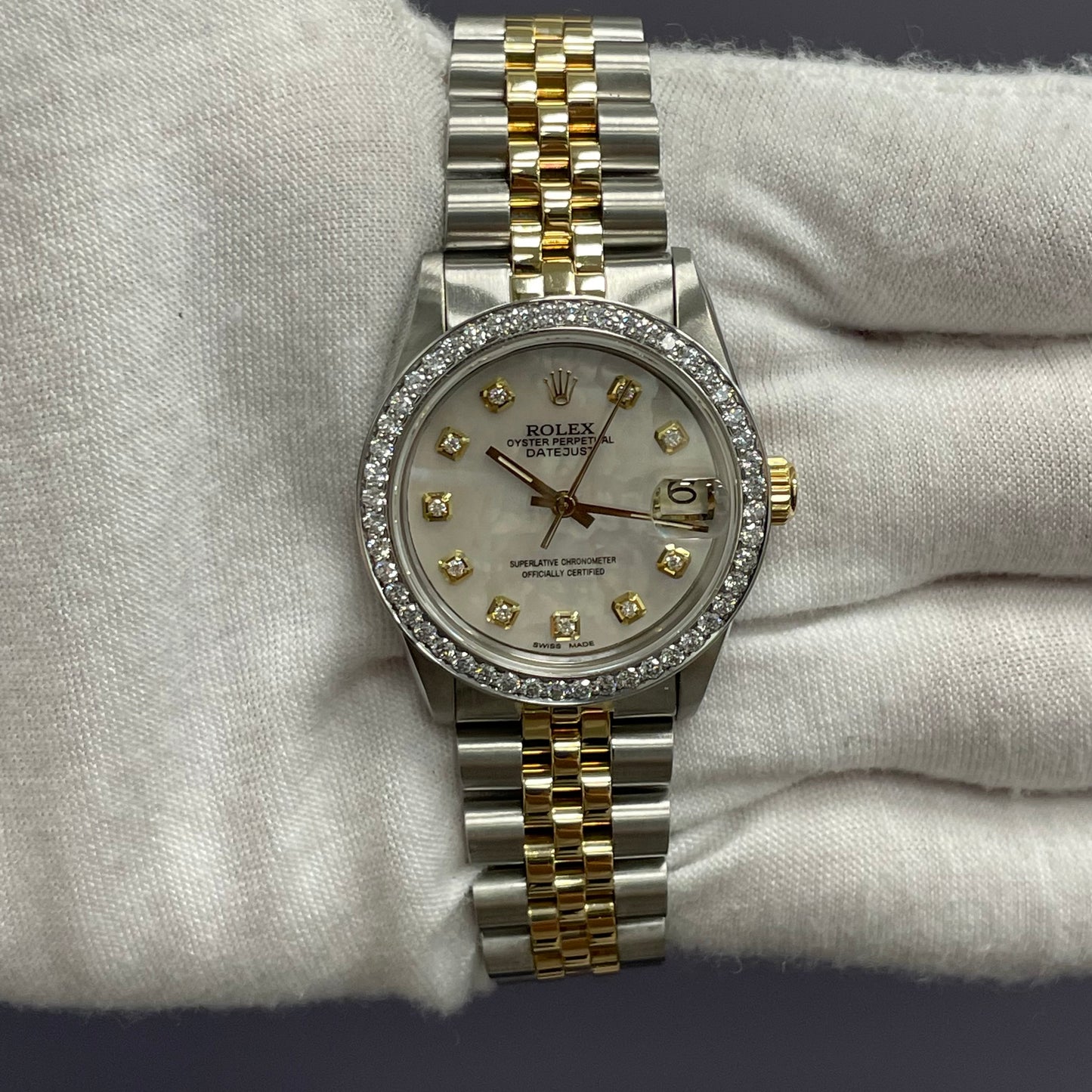 Rolex Datejust 31mm White MOP Dial Watch Ref# 68273