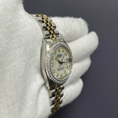 Rolex Datejust 31mm White MOP Dial Watch Ref# 68273 - Happy Jewelers Fine Jewelry Lifetime Warranty