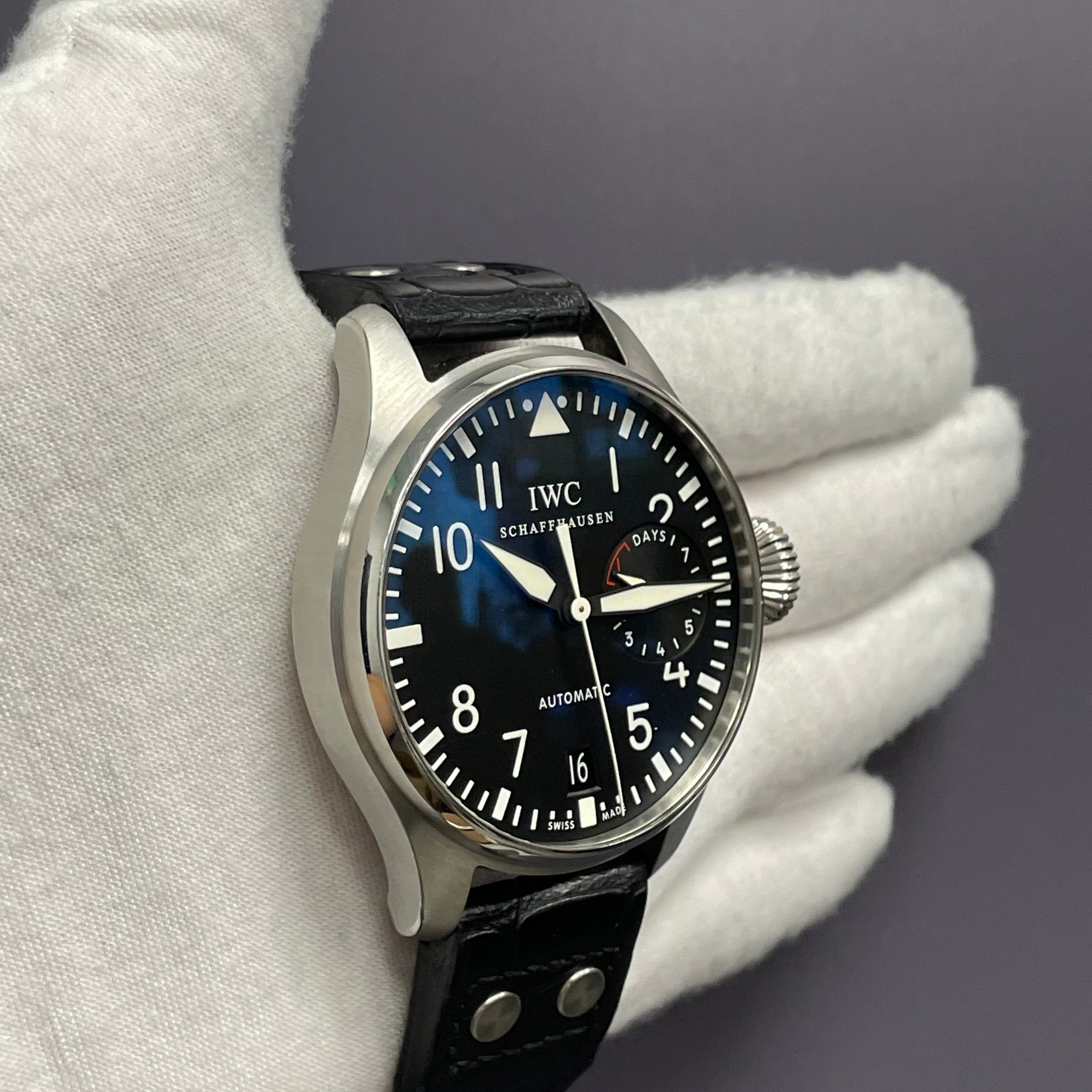 IWC Big Pilot 46.2mm Black Dial Watch Ref# IW5004-01 - Happy Jewelers Fine Jewelry Lifetime Warranty