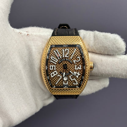 Franck Muller Vanguard 43mm Gold Dial Watch Ref# V 45 SC DT - Happy Jewelers Fine Jewelry Lifetime Warranty