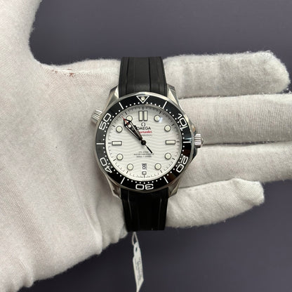 Omega Seamaster 45mm White Dial Watch Ref# 210.32.42.20.04.001 - Happy Jewelers Fine Jewelry Lifetime Warranty