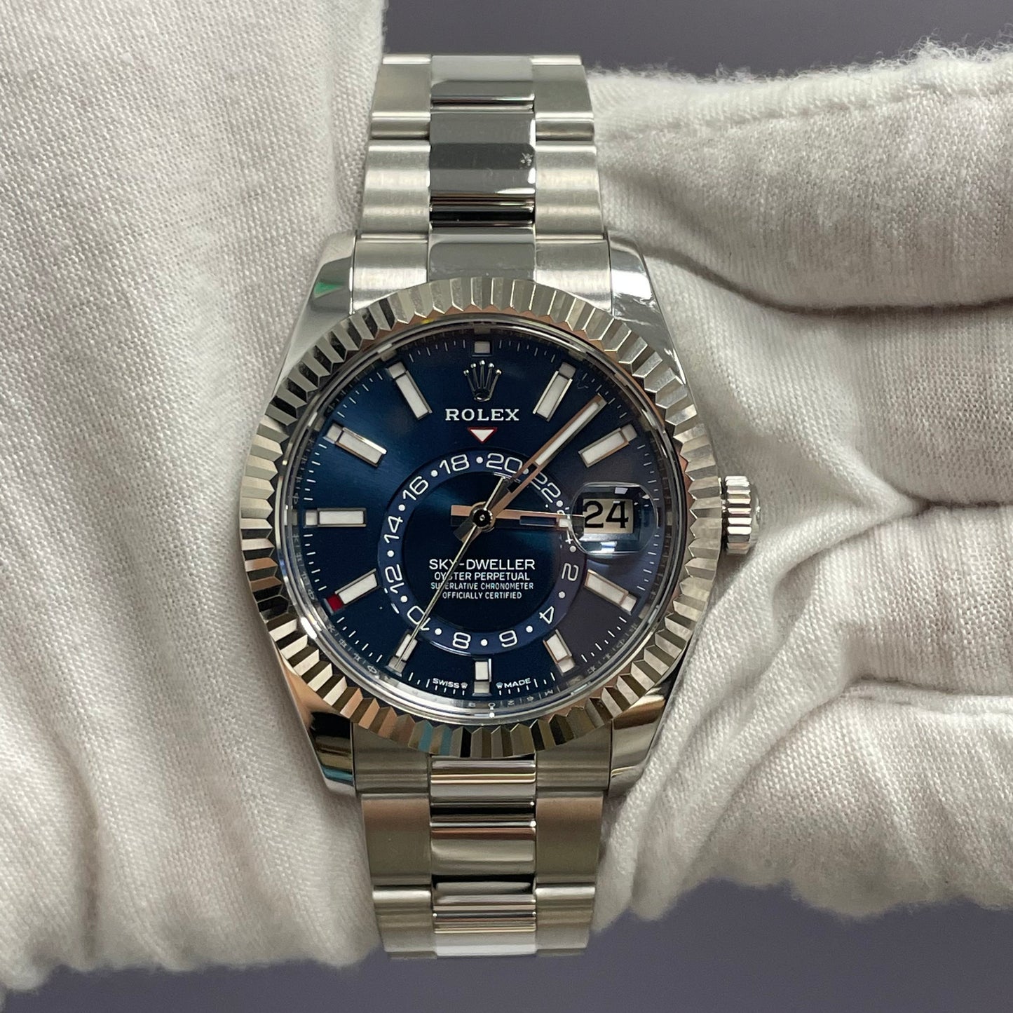 Rolex Sky-Dweller 42mm Blue Dial Watch Ref# 336934