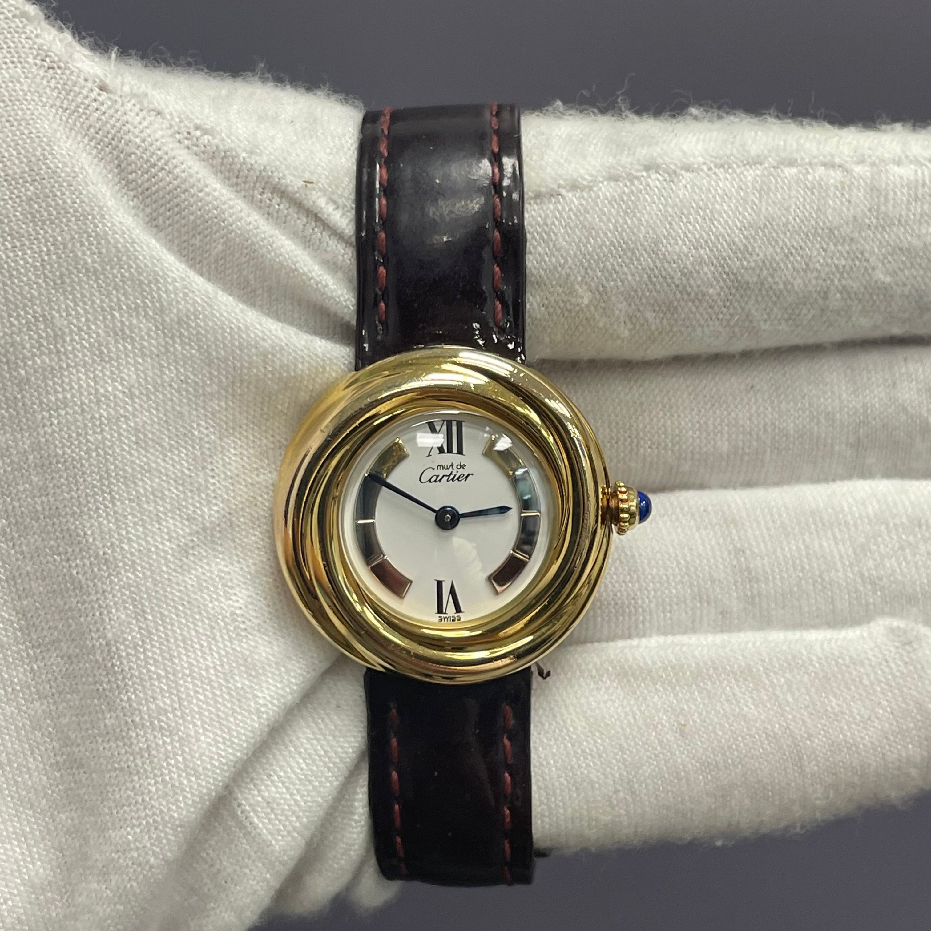 Cartier Trinity 26mm Ivory Dial Watch Ref# 2735 - Happy Jewelers Fine Jewelry Lifetime Warranty