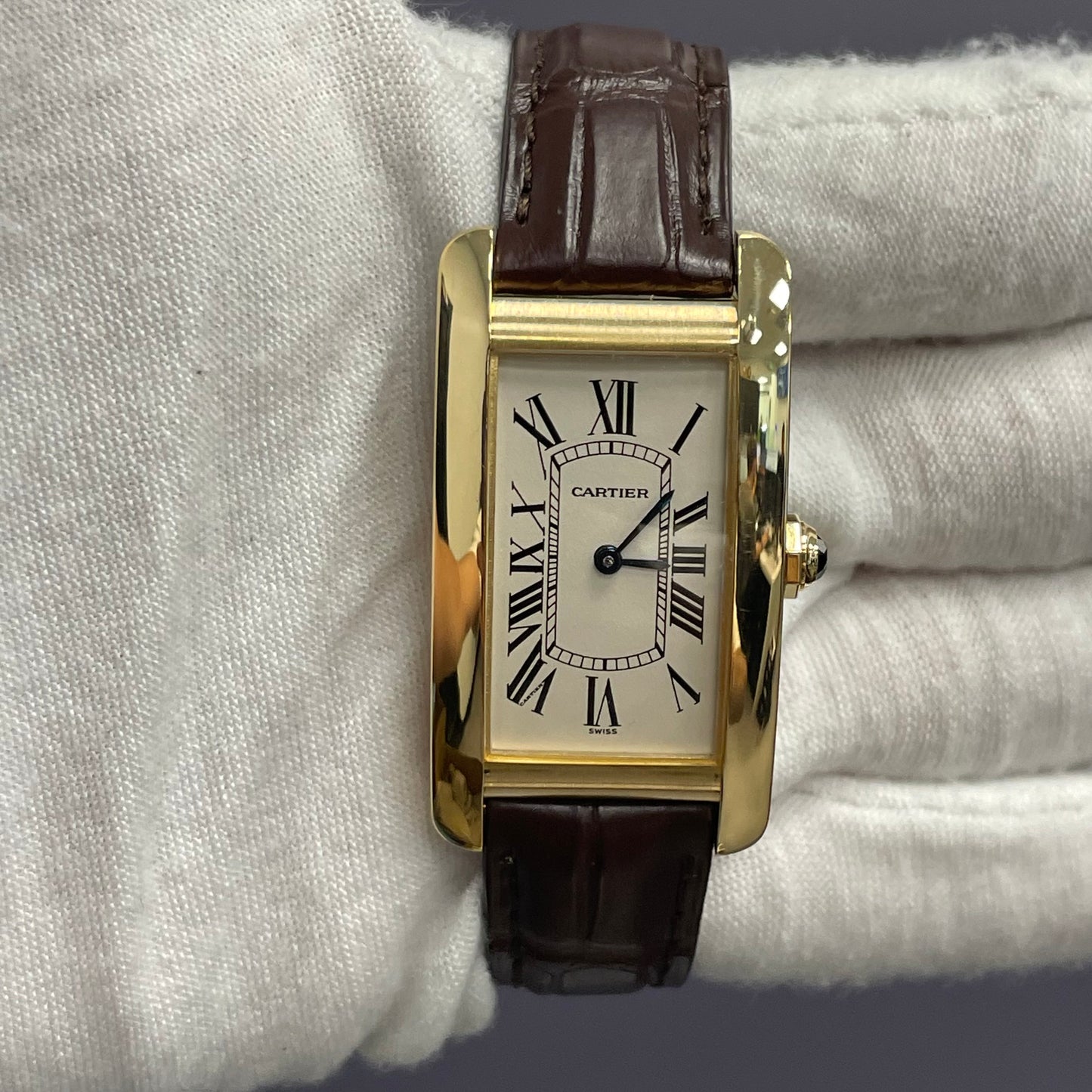 Cartier Tank Americaine 28mm Ivory Dial Watch Ref# W2601456