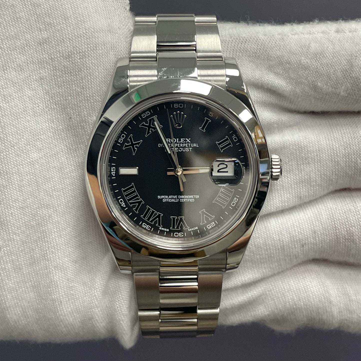 Rolex Datejust 41mm Black Dial Watch Ref# 116300