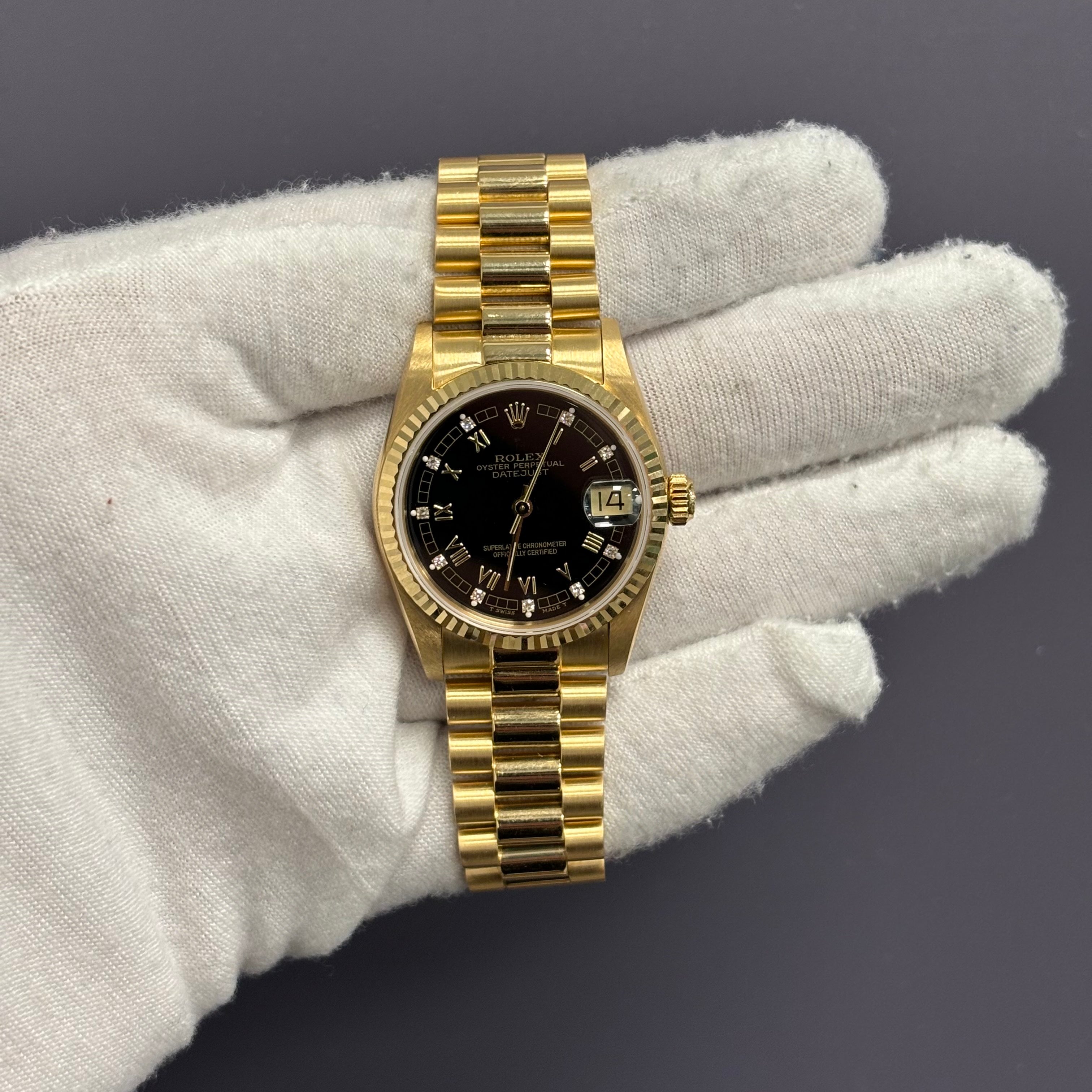 Rolex Datejust 31mm Black Dial Watch Ref# 68278 - Happy Jewelers Fine Jewelry Lifetime Warranty