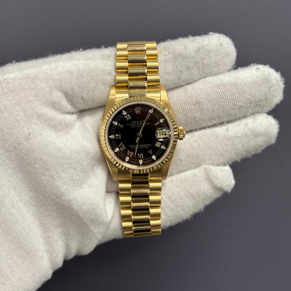 Rolex Datejust 31mm Black Dial Watch Ref# 68278 - Happy Jewelers Fine Jewelry Lifetime Warranty