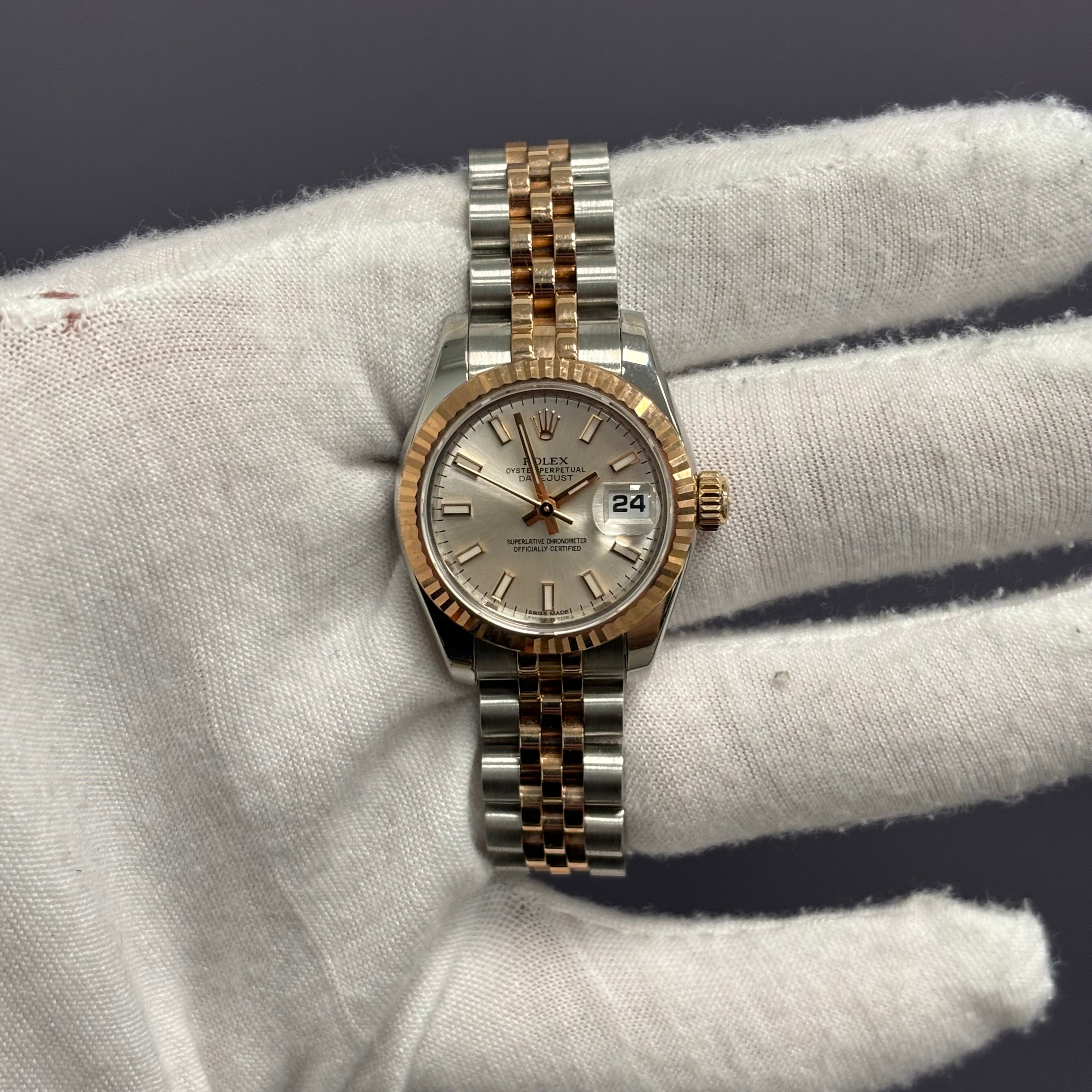 Rolex Datejust 26mm Silver Dial Watch Ref# 179171 - Happy Jewelers Fine Jewelry Lifetime Warranty