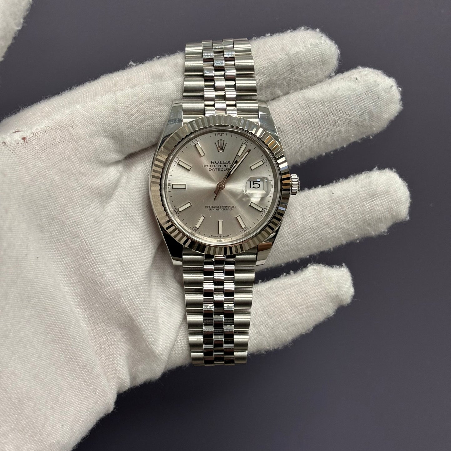 Rolex Datejust 41mm Silver Dial Watch Ref# 126334