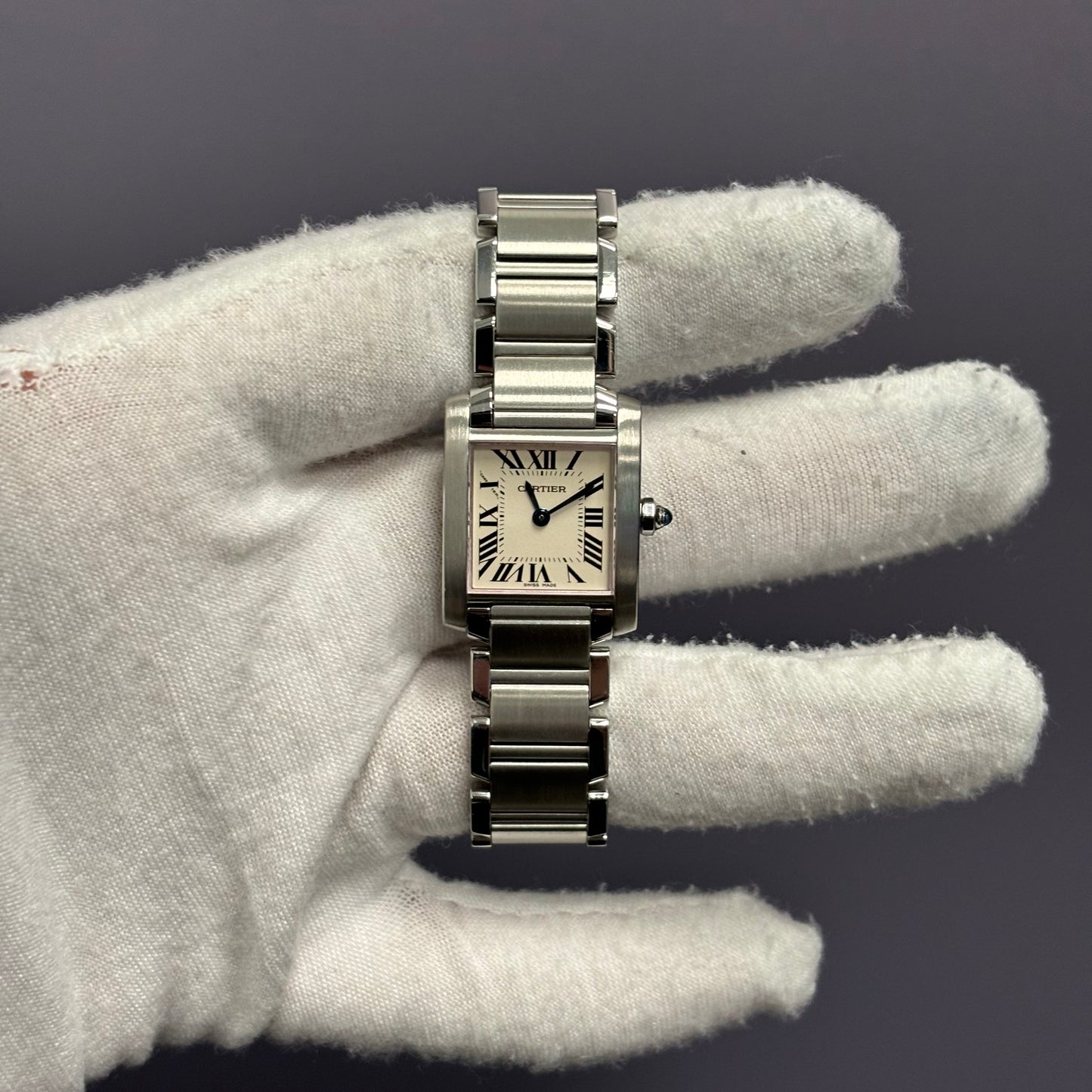 Cartier Tank 20mm Ivory Dial Watch Ref# W51008Q3