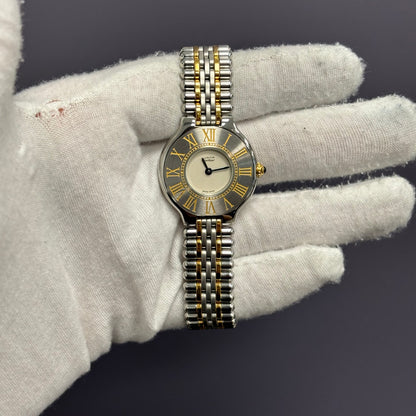 Cartier 21 Must De Cartier 28mm Ivory Dial Watch Ref# 125000P - Happy Jewelers Fine Jewelry Lifetime Warranty