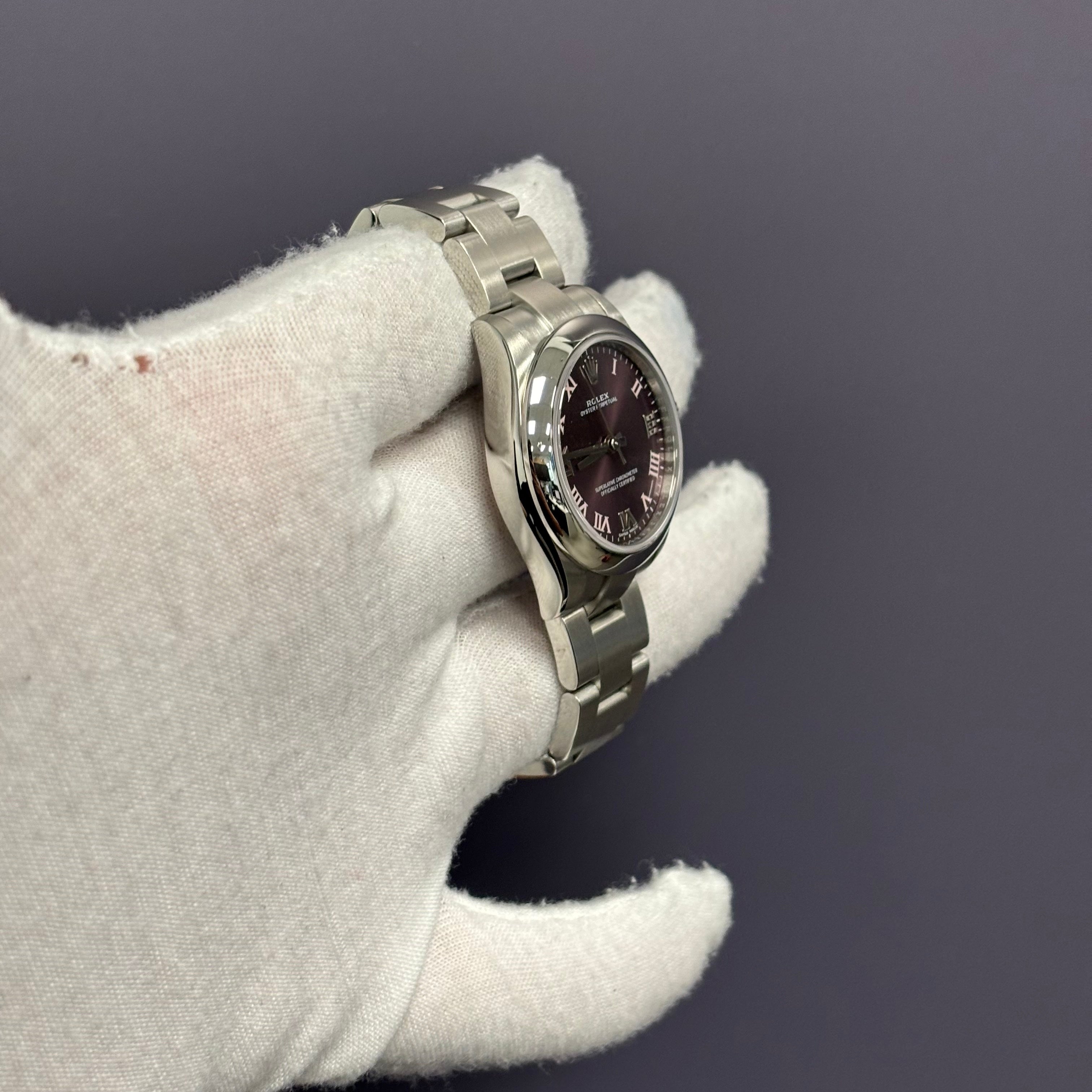 Rolex Oyster Perpetual 31mm Purple Dial Watch Ref# 177200 - Happy Jewelers Fine Jewelry Lifetime Warranty