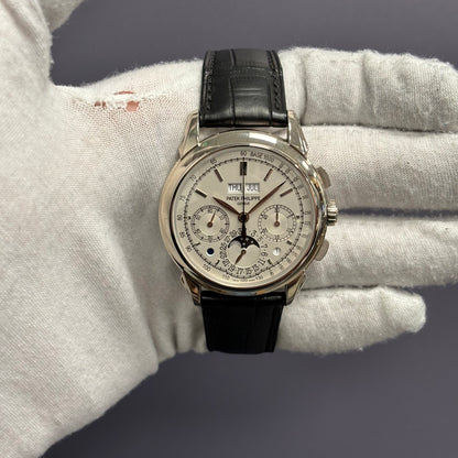 Patek Philippe Perpetual Calendar 41mm White Dial Watch Ref# 5270G-013 - Happy Jewelers Fine Jewelry Lifetime Warranty
