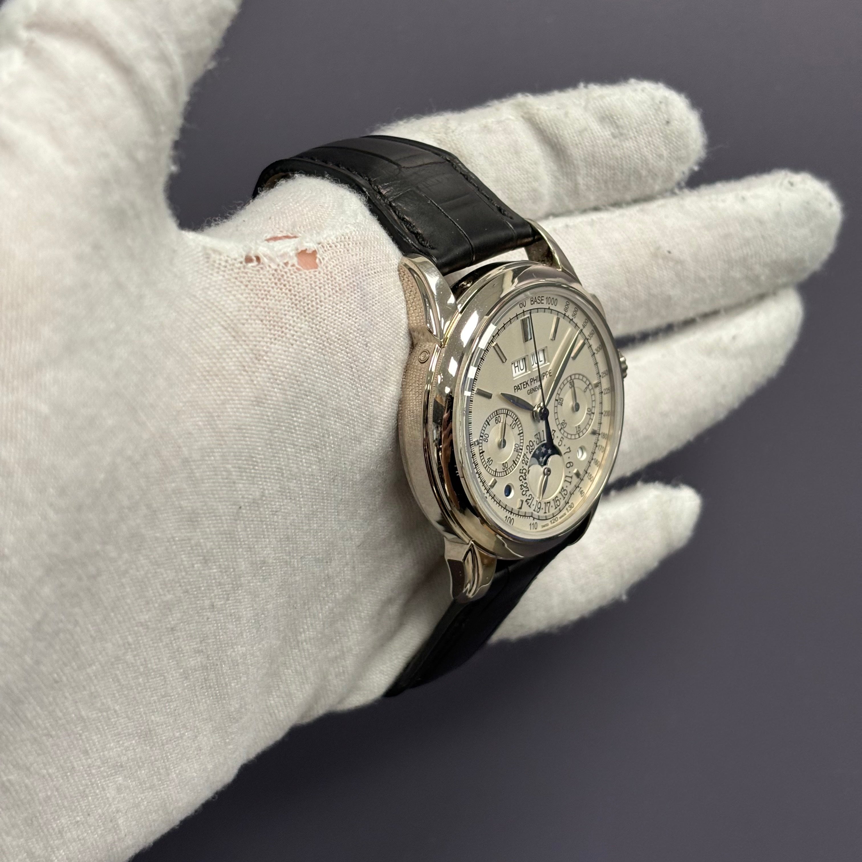 Patek Philippe Perpetual Calendar 41mm White Dial Watch Ref# 5270G-013 - Happy Jewelers Fine Jewelry Lifetime Warranty