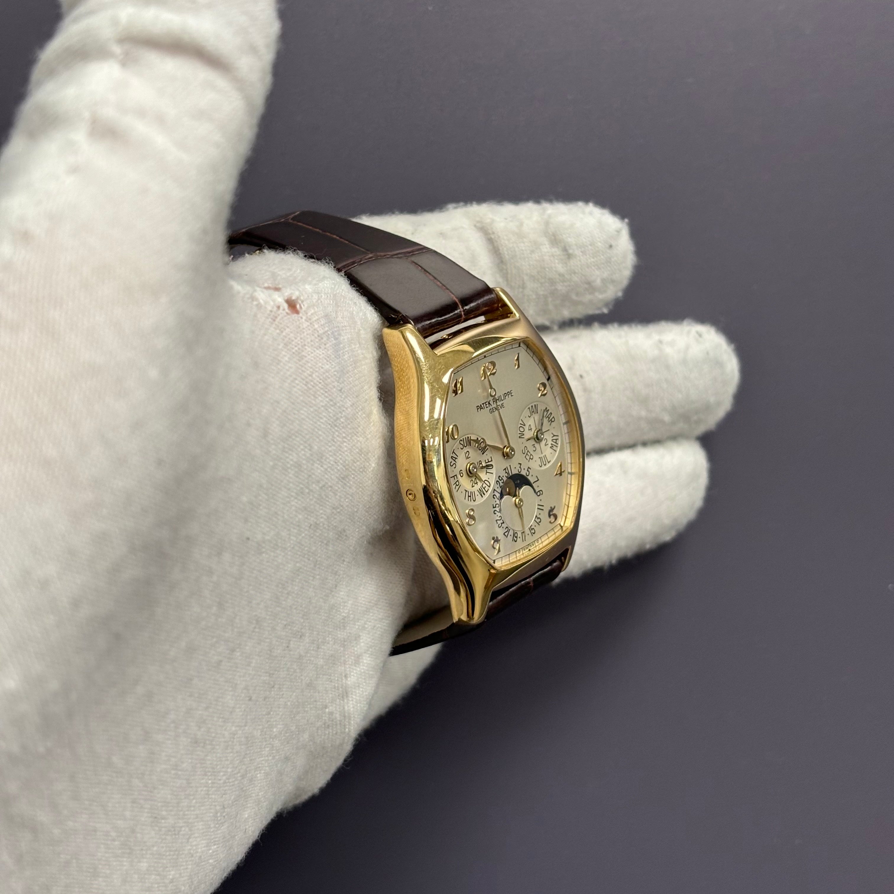 Patek Philippe Perpetual Calendar 36mm Ivory Dial Watch Ref# 5040J-013 - Happy Jewelers Fine Jewelry Lifetime Warranty