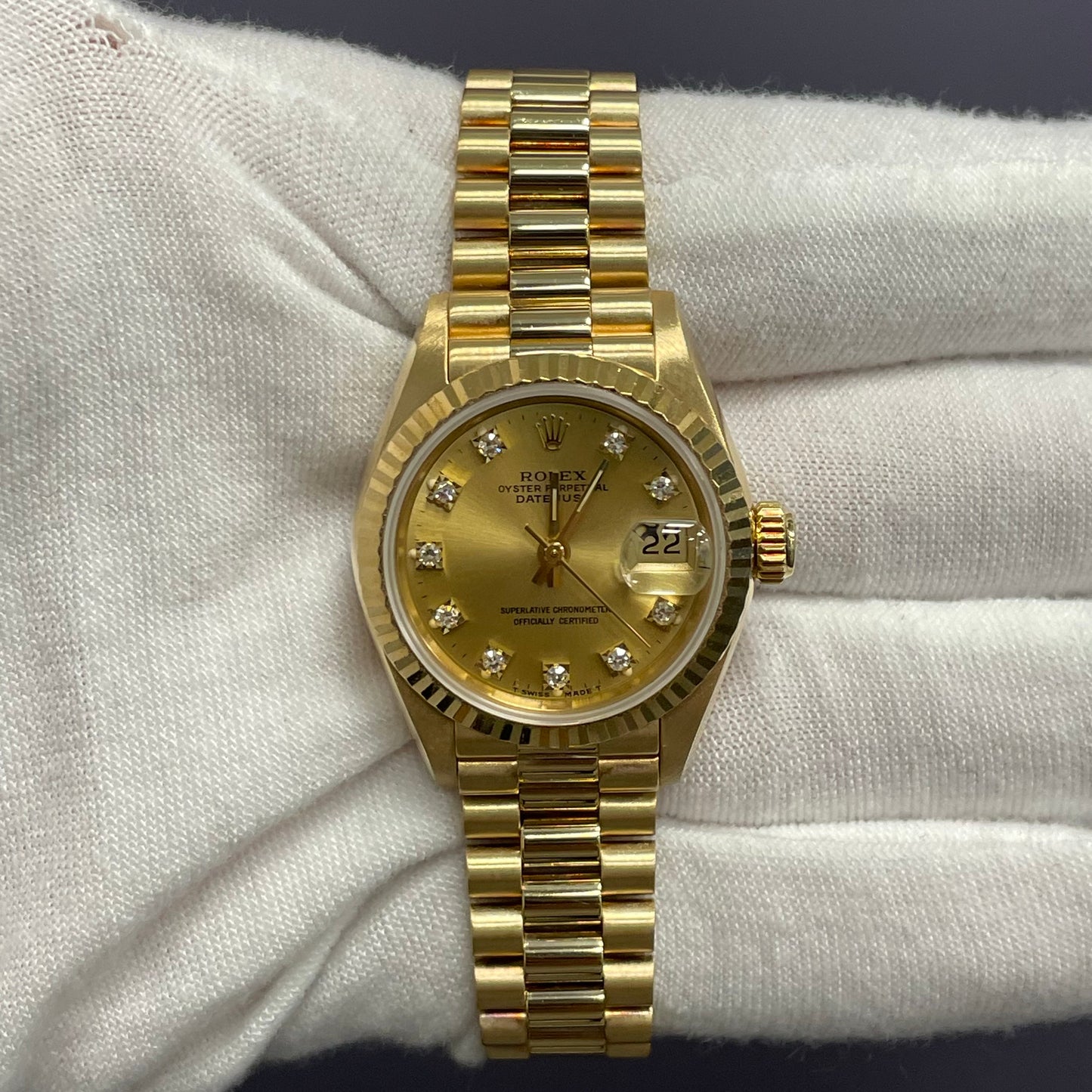 Rolex Datejust 26mm Champagne Dial Watch Ref# 69178