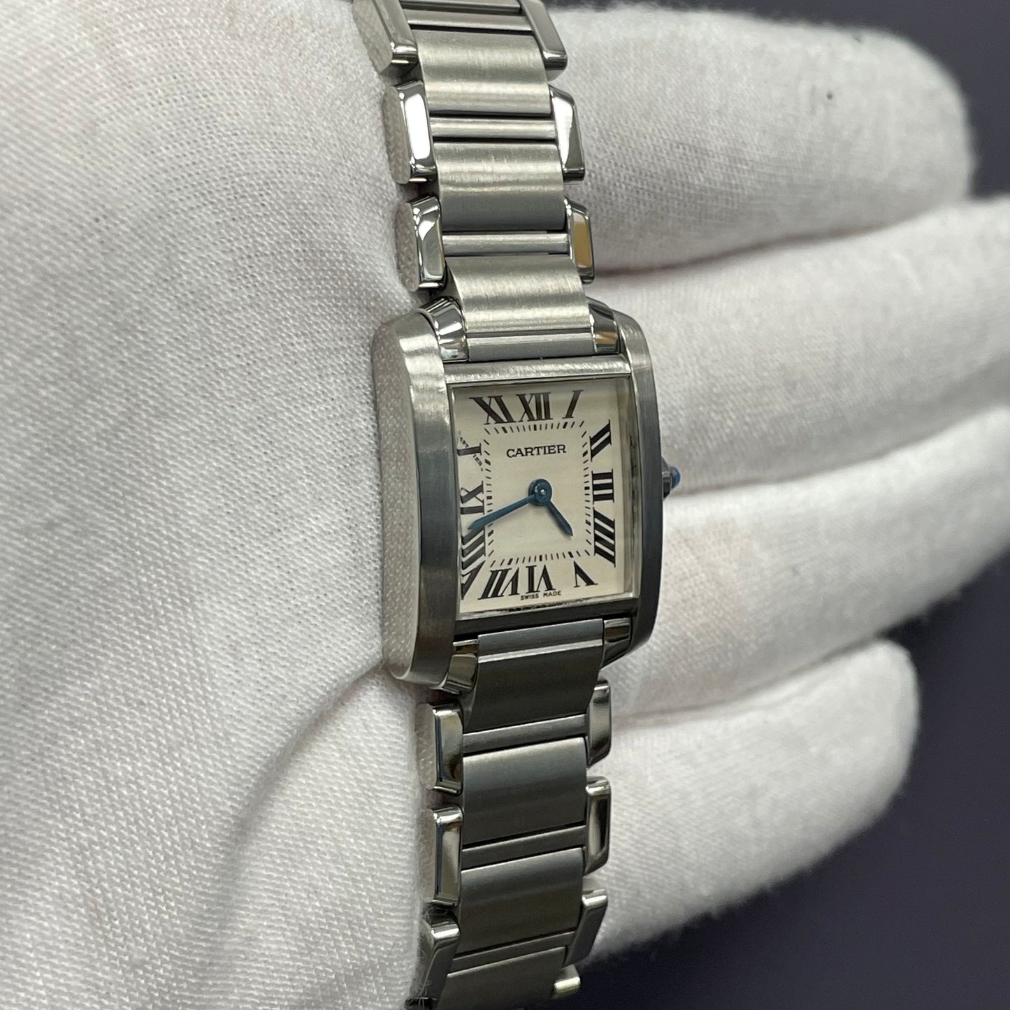 Cartier Tank 20mm Ivory Dial Watch Ref# W51008Q3