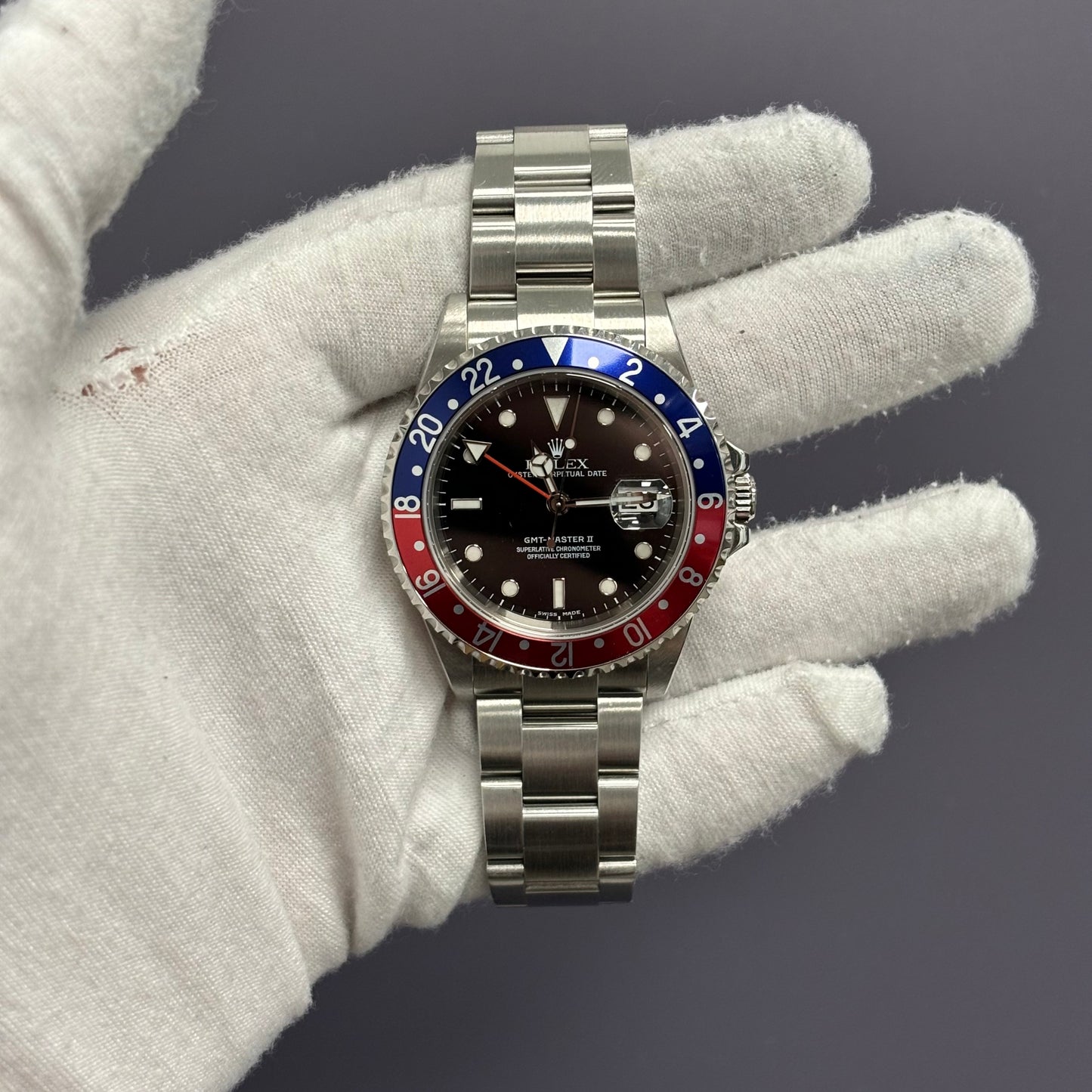 Rolex GMT-Master II 40mm Black Dial Watch Ref# 16710