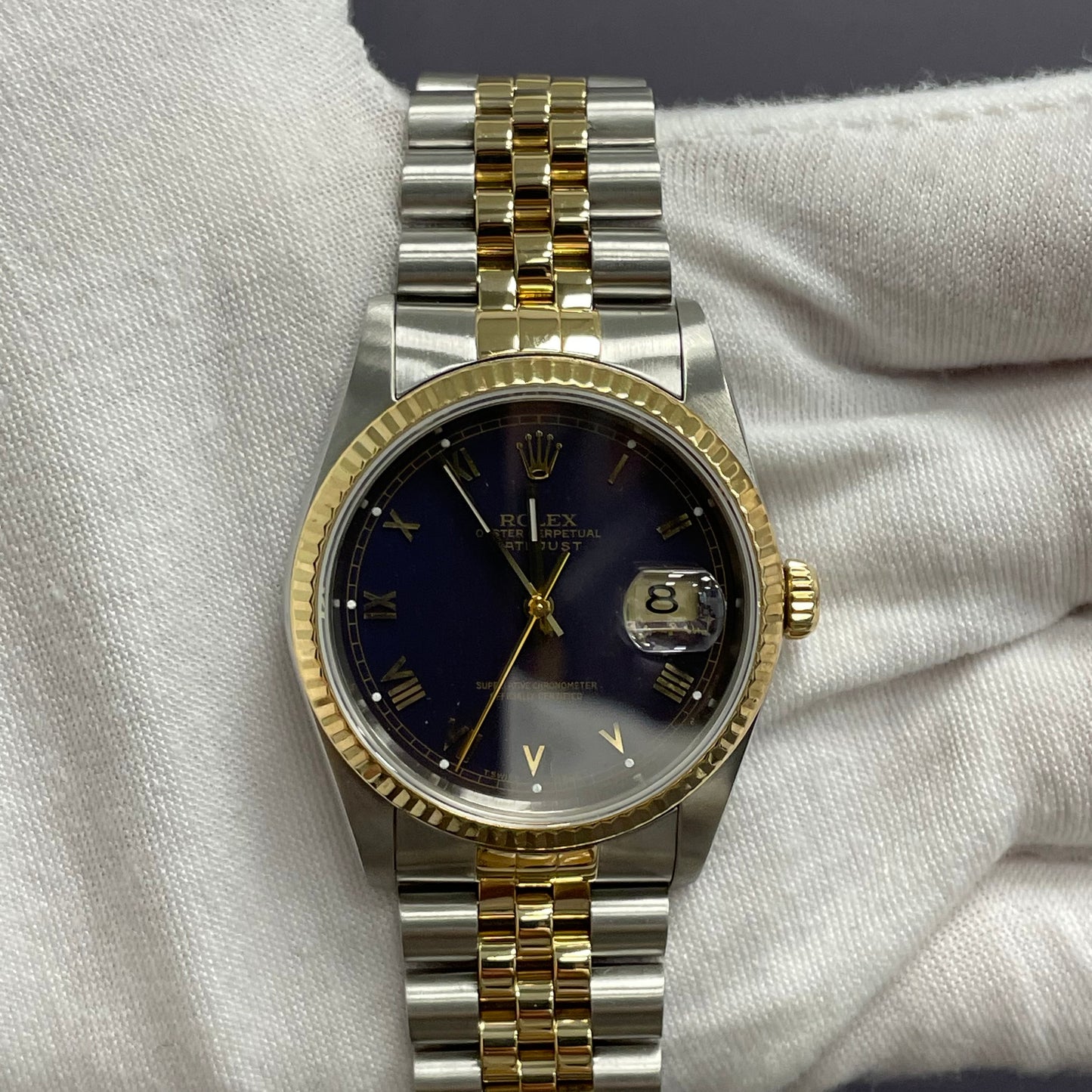 Rolex Datejust 36mm Blue Dial Watch Ref# 16233