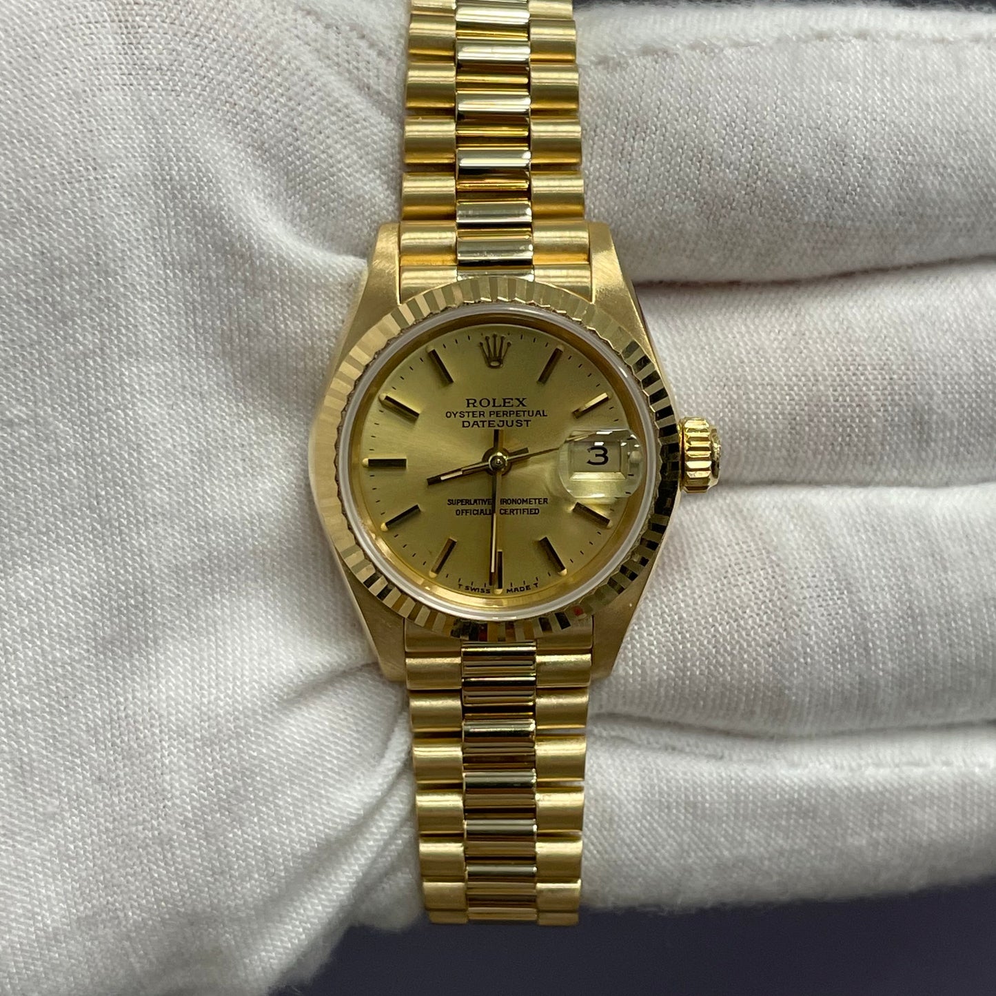 Rolex Datejust 26mm Champagne Dial Watch Ref# 69178