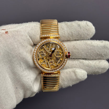 Bvlgari Lvcea 33mm Openwork Dial Watch Ref# 103134 - Happy Jewelers Fine Jewelry Lifetime Warranty